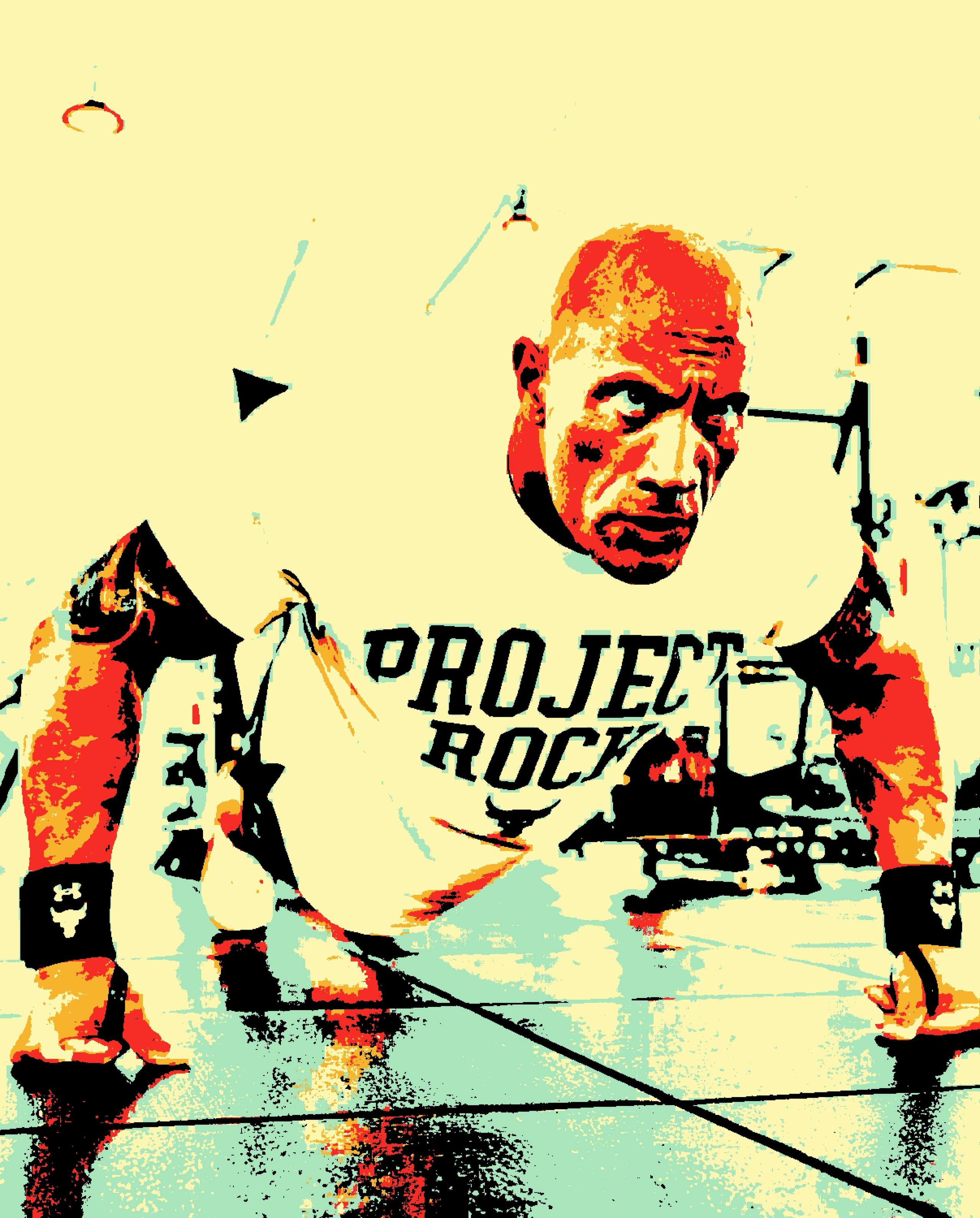 Дуэйн Джонсон (Dwayne Johnson). Визуальный арт пиксельный художник Василь Пиксель