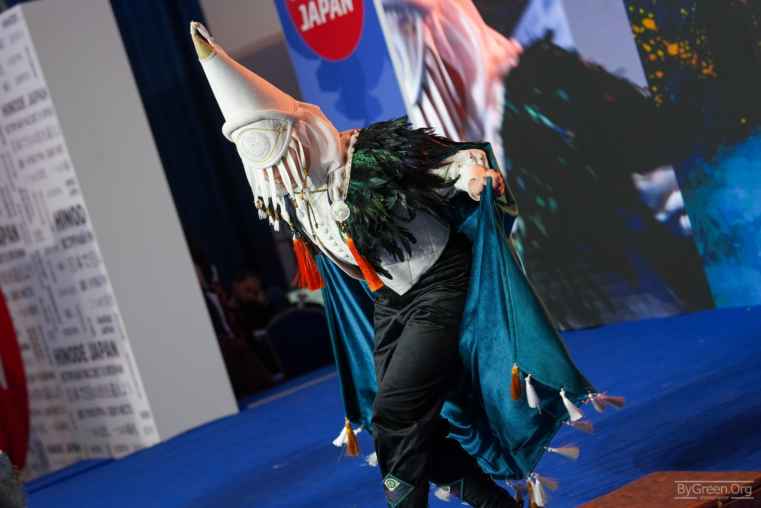 Cosplay at Hinode 2026 — HINODE cosplay contest winner on stage, Moscow