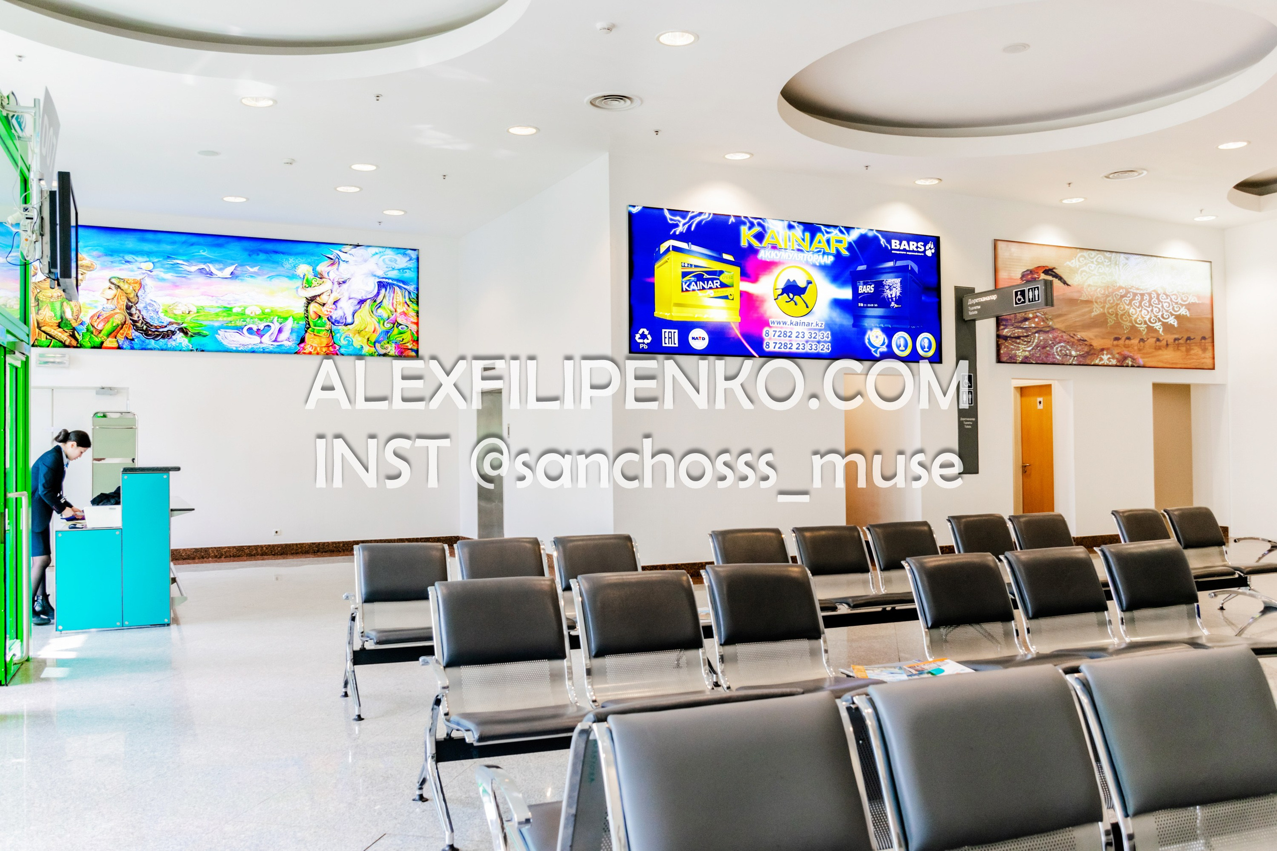 Фотосъемка для рекламного оператора MYD Production в Аэропорту Астаны. Фотограф интерьера недвижимости и архитектуры в Астане