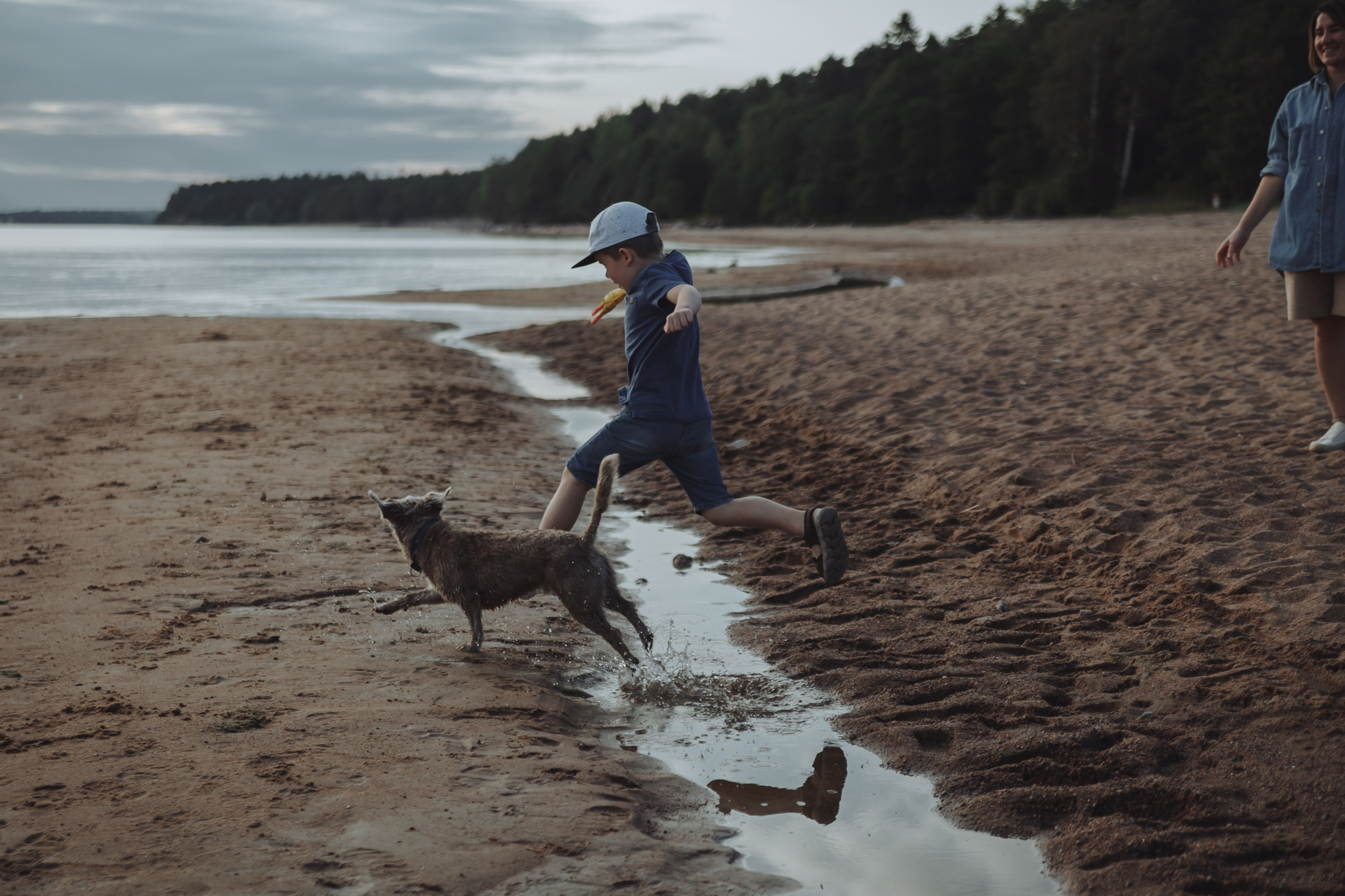 Семейная прогулка с собакой. Семейный фотограф, свадебный фотограф, женский портрет в Санкт-Петербу