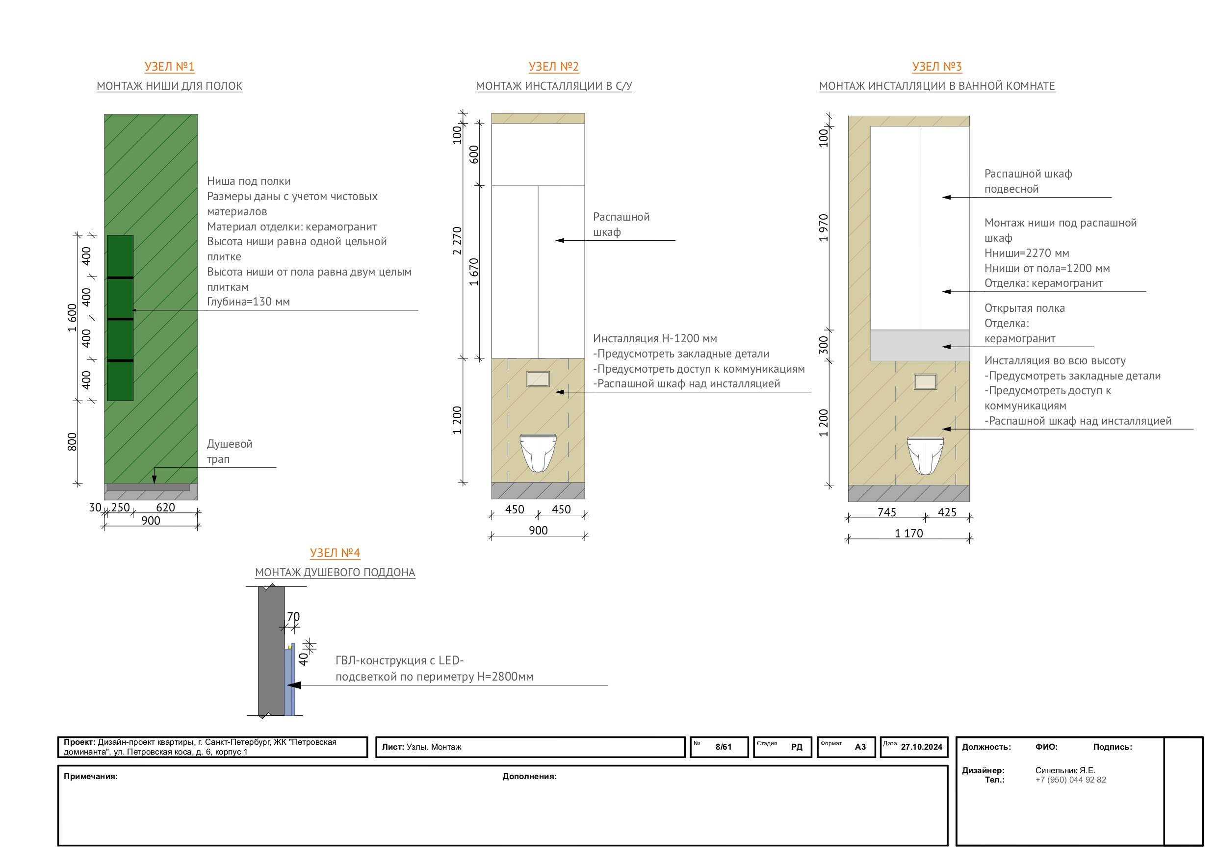 Пример проекта. Дизайнер интерьера из Санкт-Петербурга