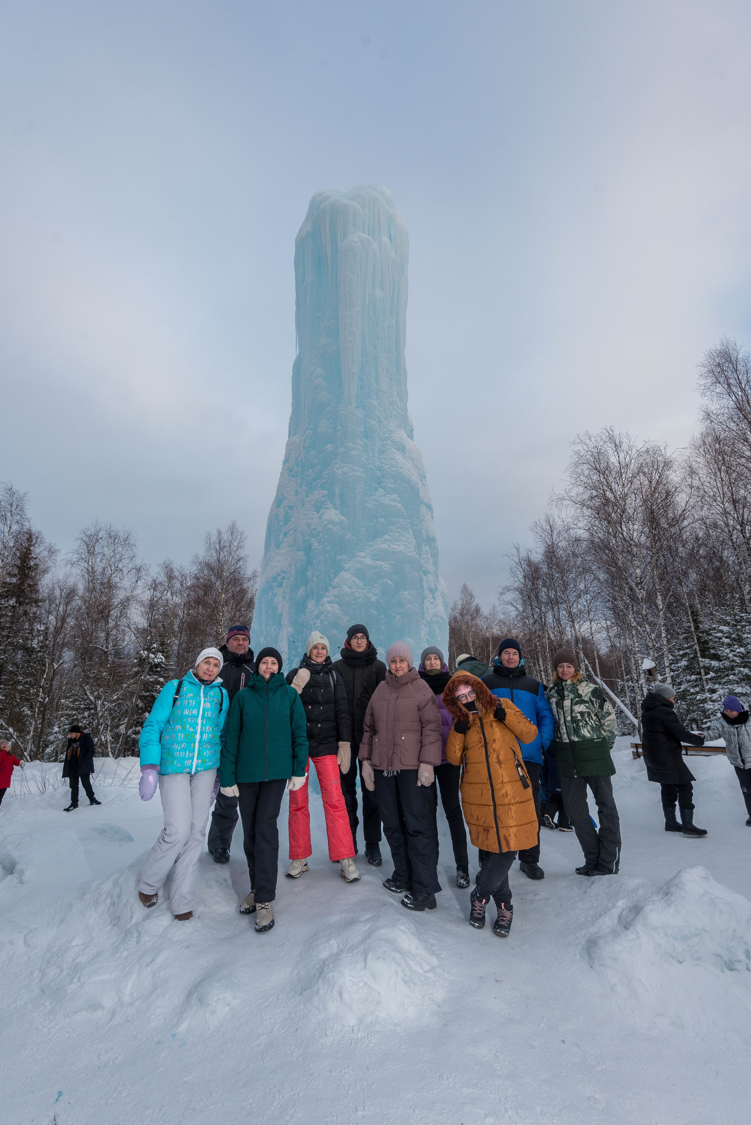 Таганай Семибратка, Парк Бажова, ледяной фонтан 06.01.2024. Свадебный фотограф на Урале Виктор Соколов