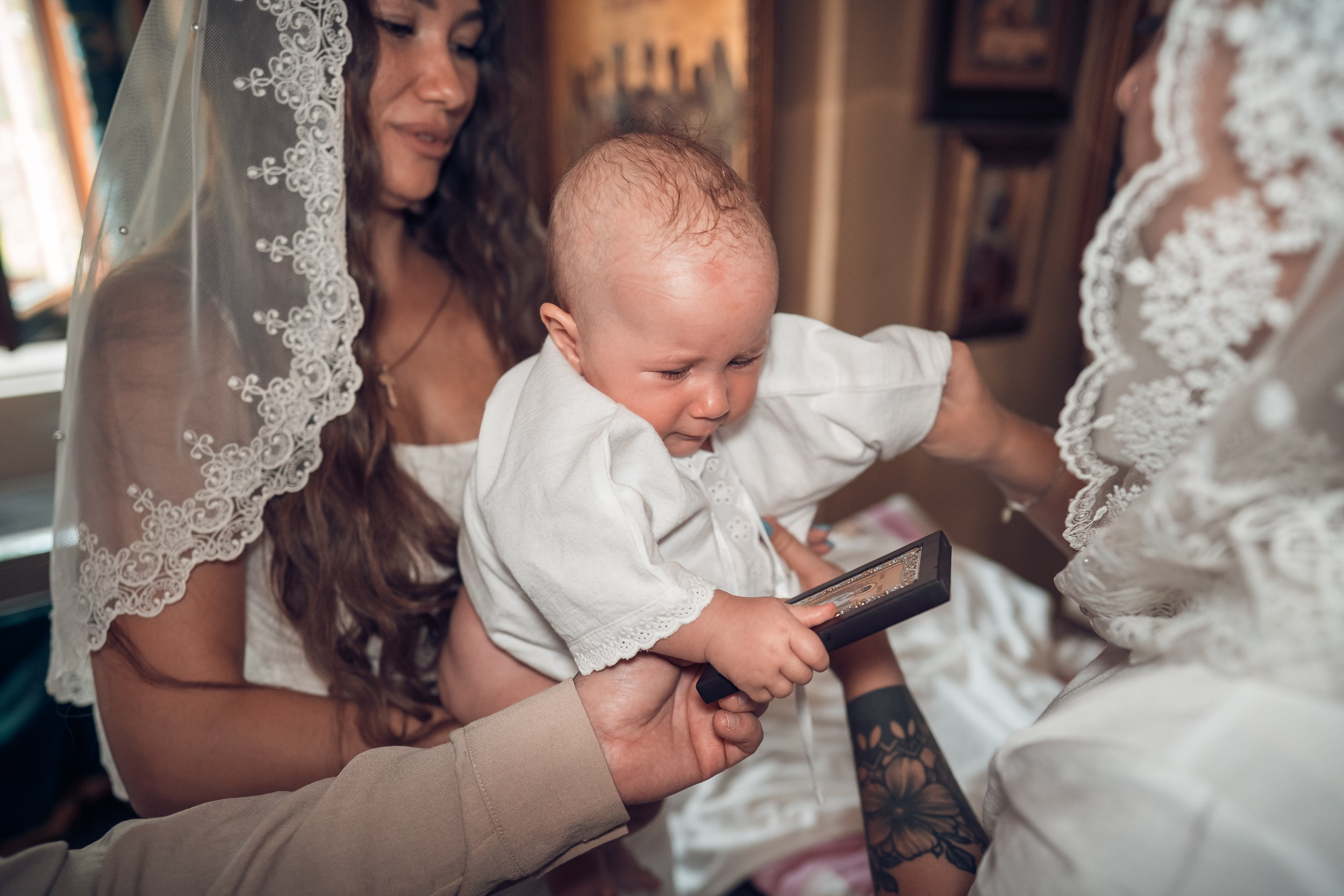 Крещение в храме Прп.Сергия Радонежского с. Орлиное. Церковный фотограф Севастополь