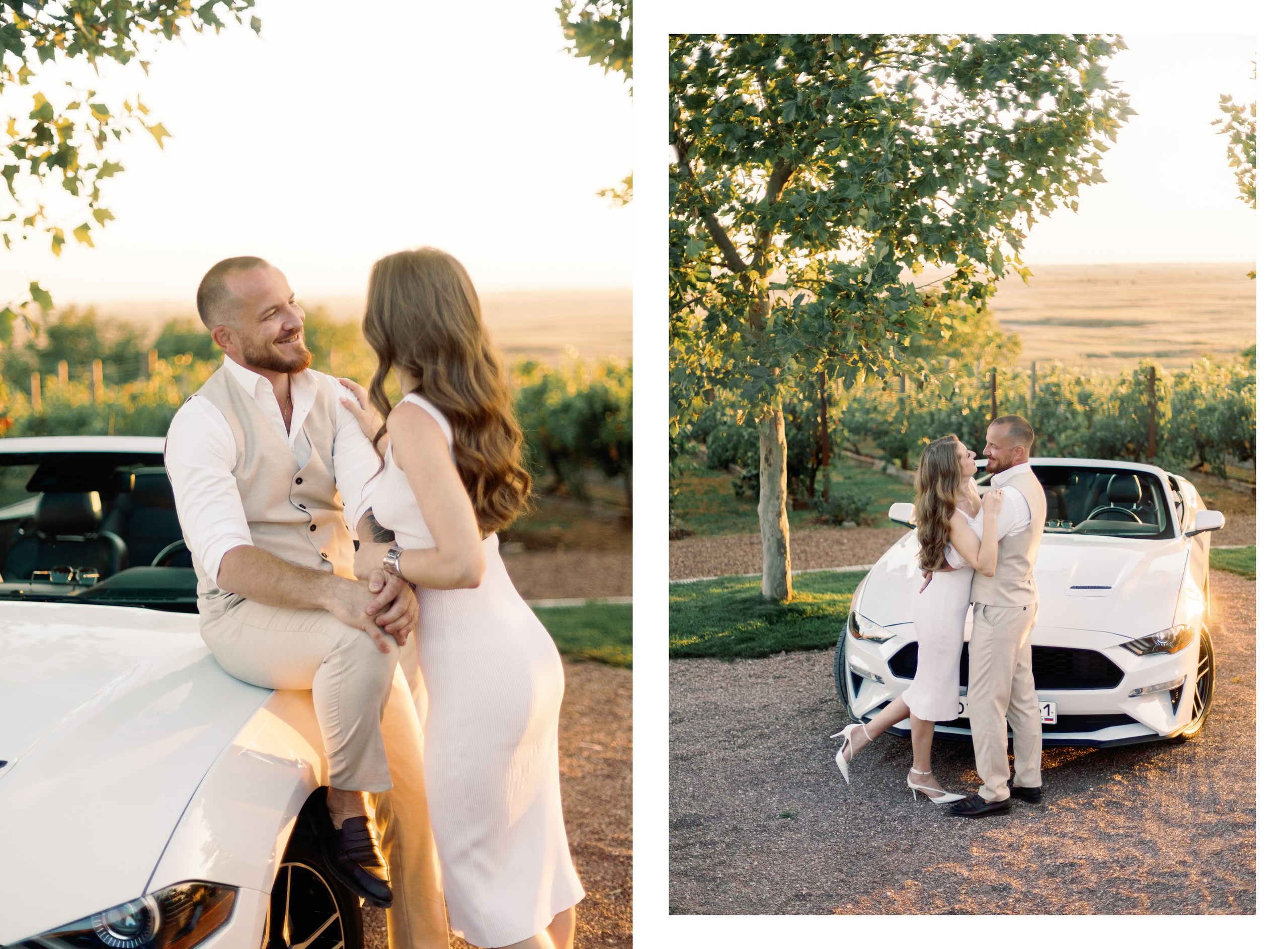 Фотосессия с кабриолетом в городе Ростове для Сергея и Августины