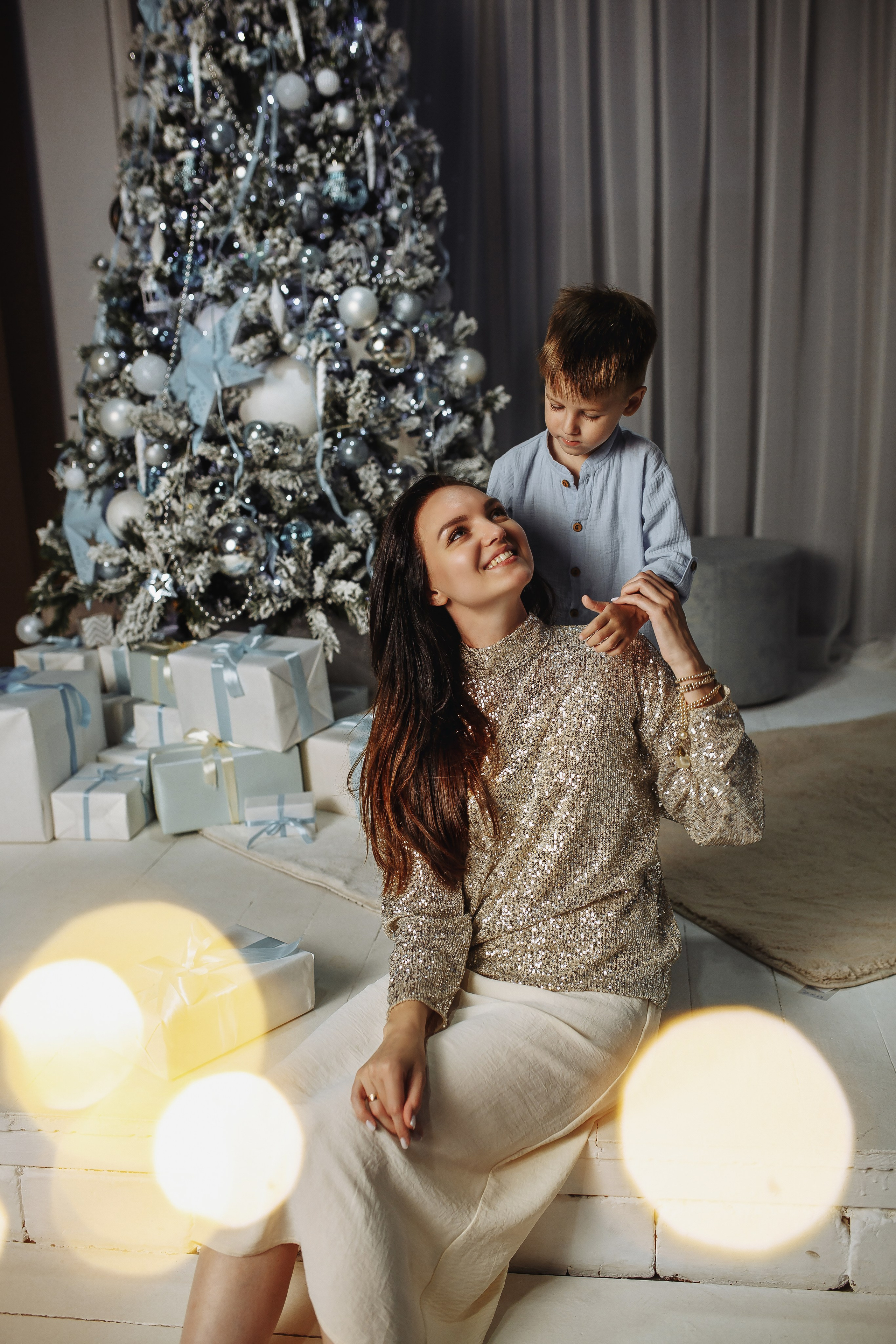 Новогодняя истории Ника, Женя и Артем. Семейный и свадебный фотограф в Саратове Катерина Оленская