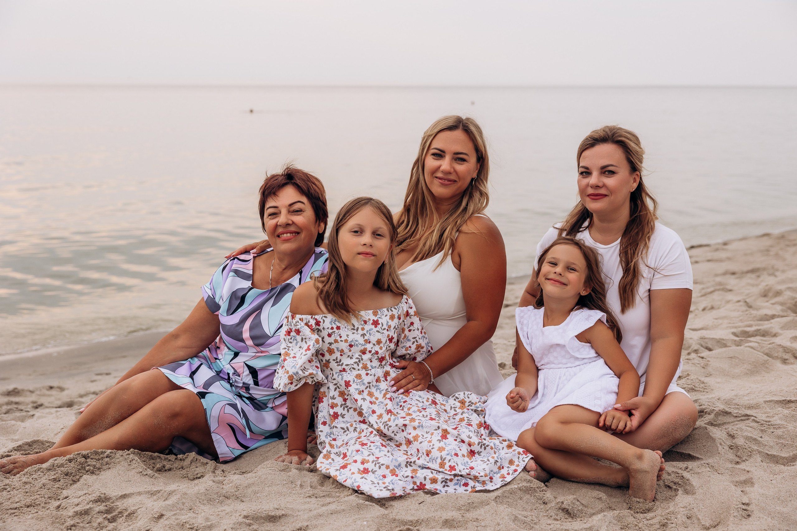 Большая семья Мечниково (Балтийск) море лето. Фотограф в Калининграде свадебная фотография, репортажная, фотосессии