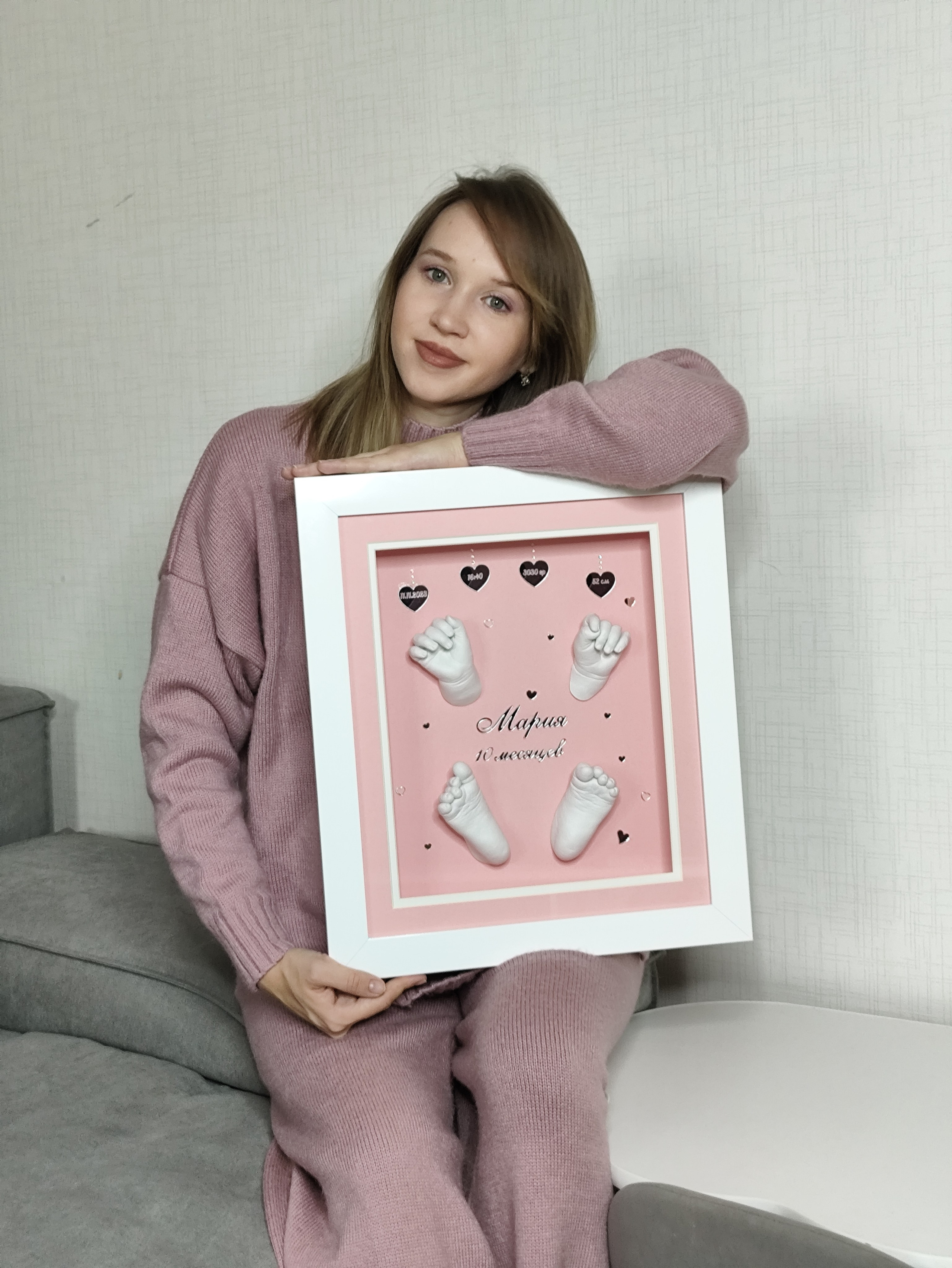 Детские слепки в багете. Слепки 3D Premium качества | Ульяновск