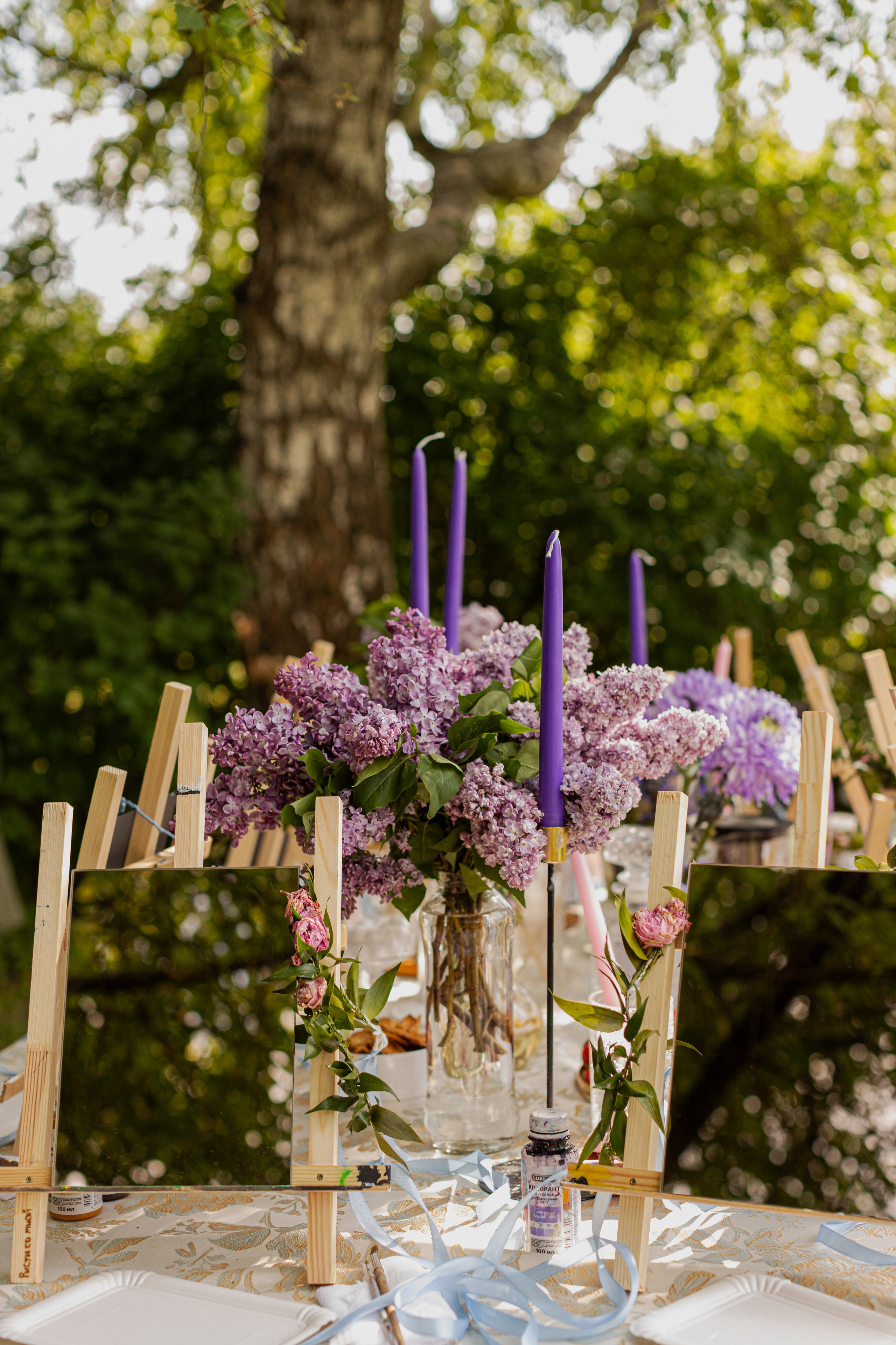 Мк Сирень на зеркале (девичник в парке). Анастасия Ракчеева Художник