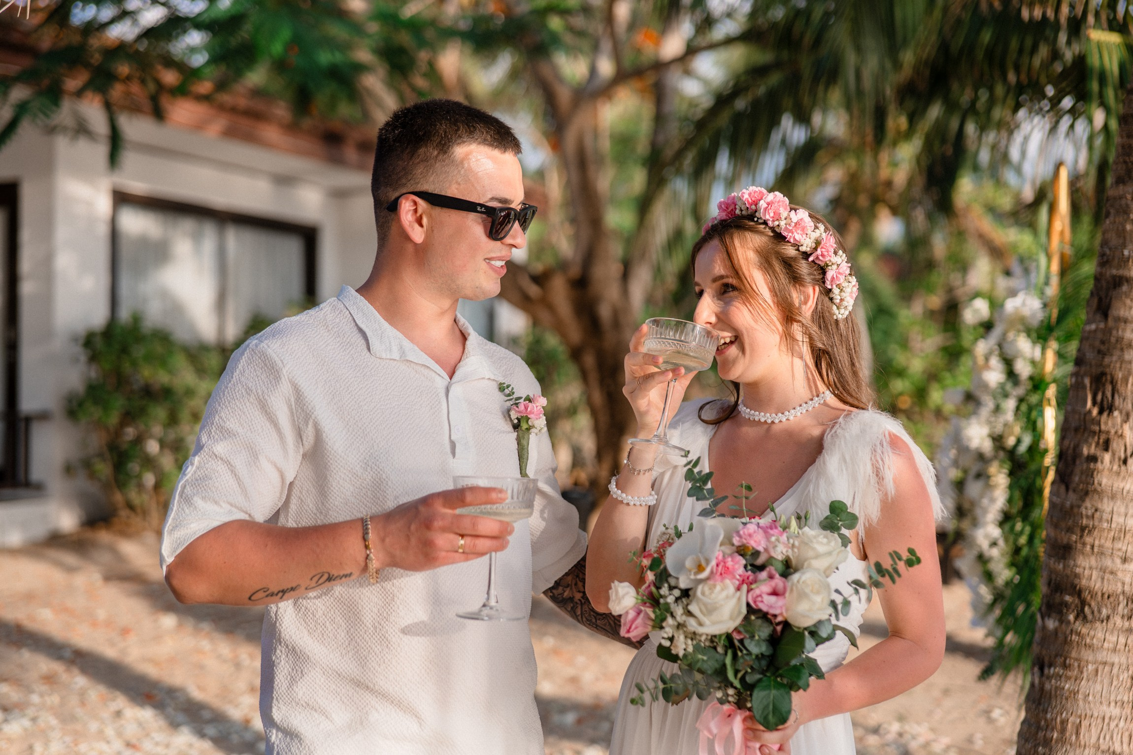 Wedding on the Beach in Koh Samui, Thailand | Tropical Destination Wedding