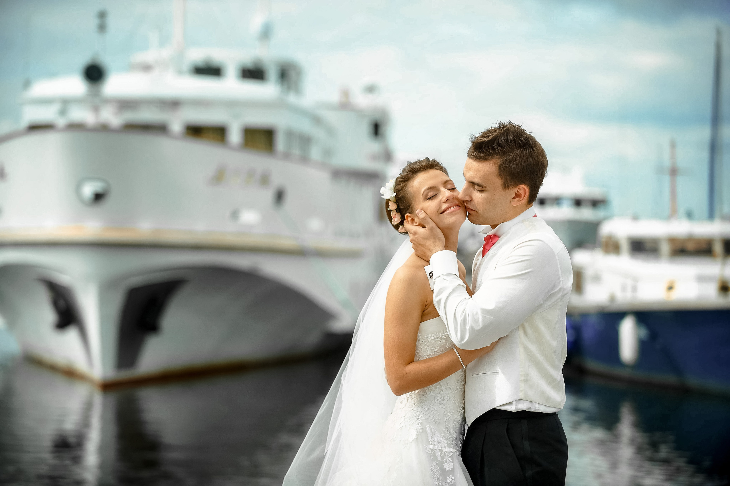 Маргарита и Алексей (выездная регистрация, фотосессия на Финском заливе, в яхт-клубе на закате). Портретный, семейный и свадебный фотограф в Санкт-Петербурге и в Пушкине Ширяев Денис