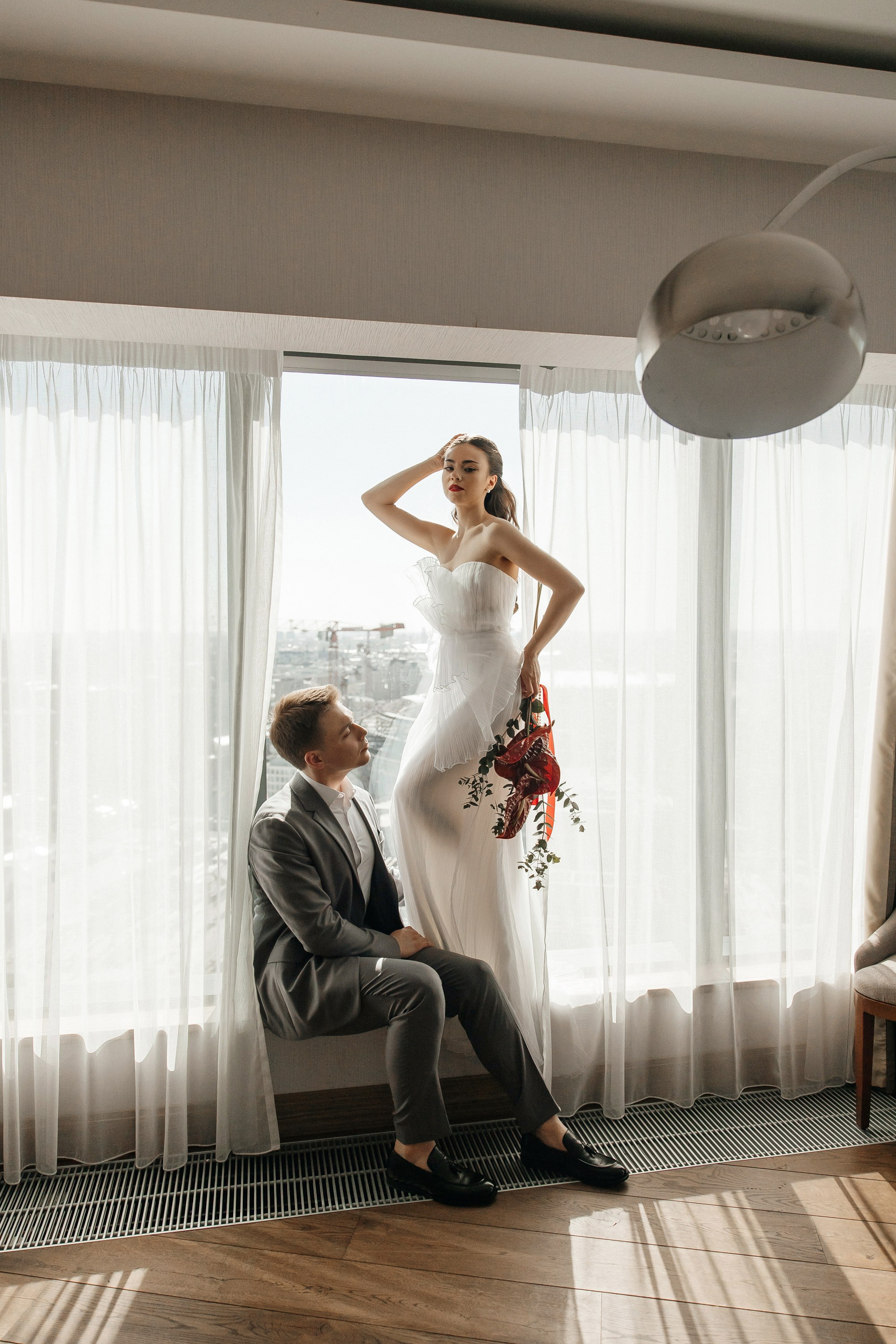 Свадебная фотосессия в&nbsp;отеле Рэдиссон Блу Олимпийский в Москве