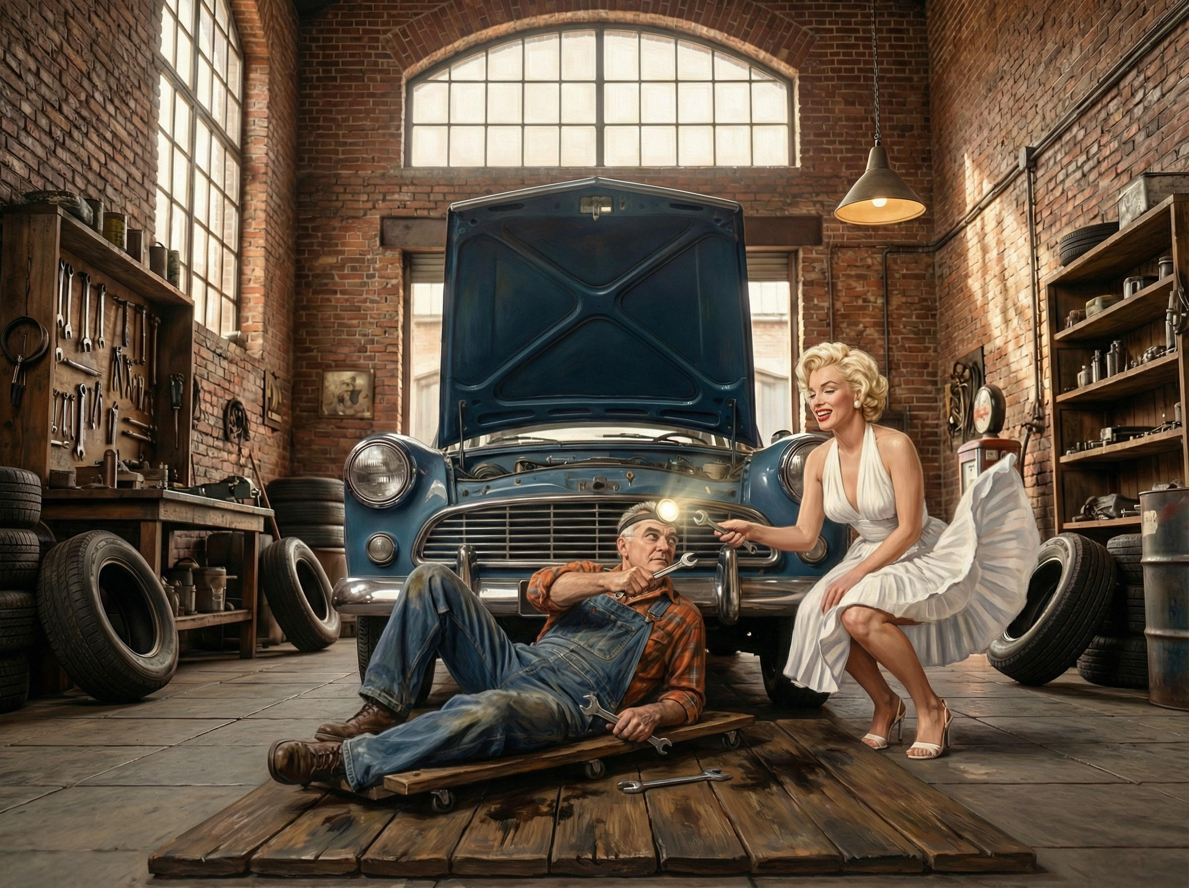 Однажды в гараже. Автор Игорь Елифёров. Шаблоны и дизайны выпускных альбомов и фотокниг