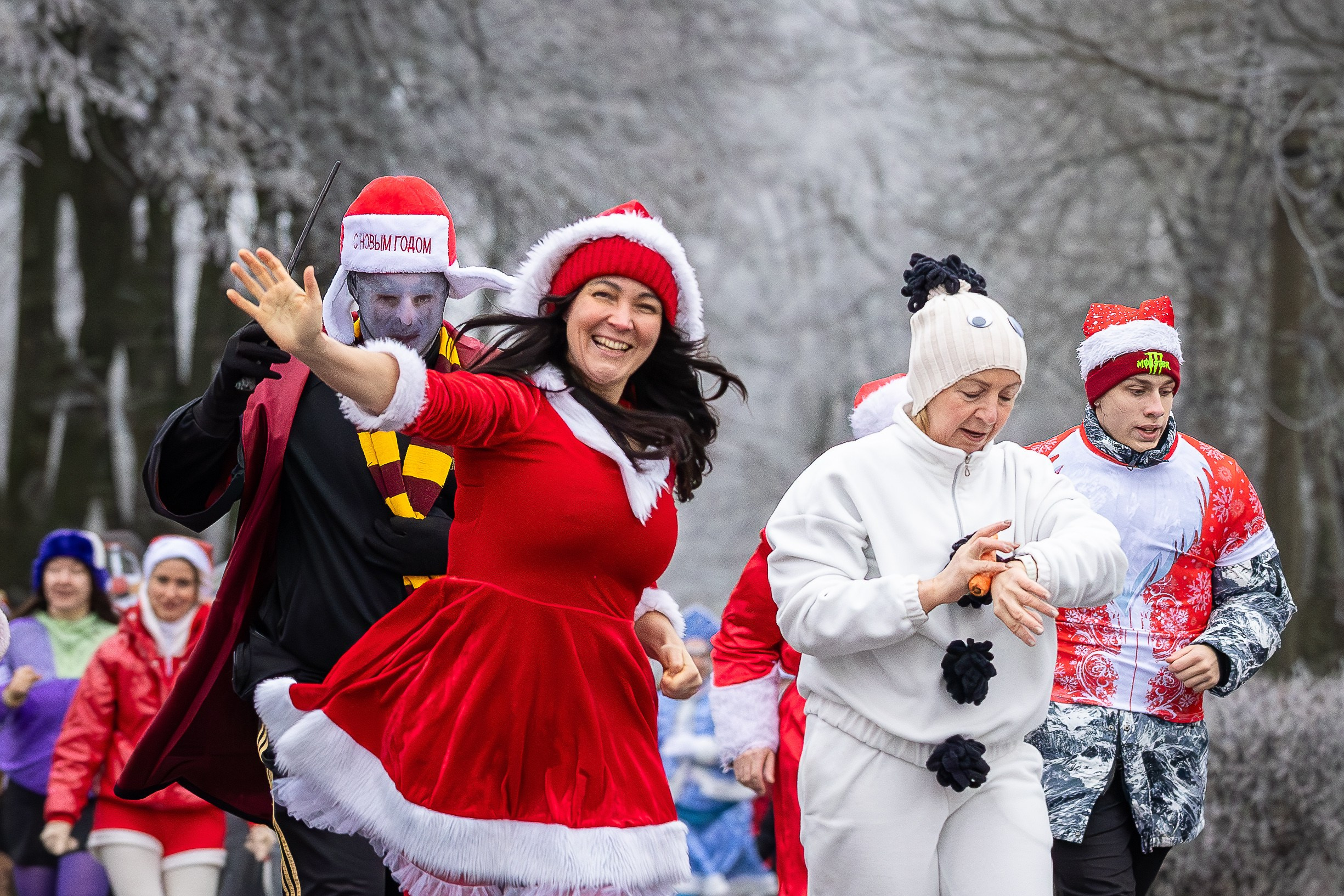 Забег Дедов Морозов!. Свадебная фотосъёмка в Москве, Туле