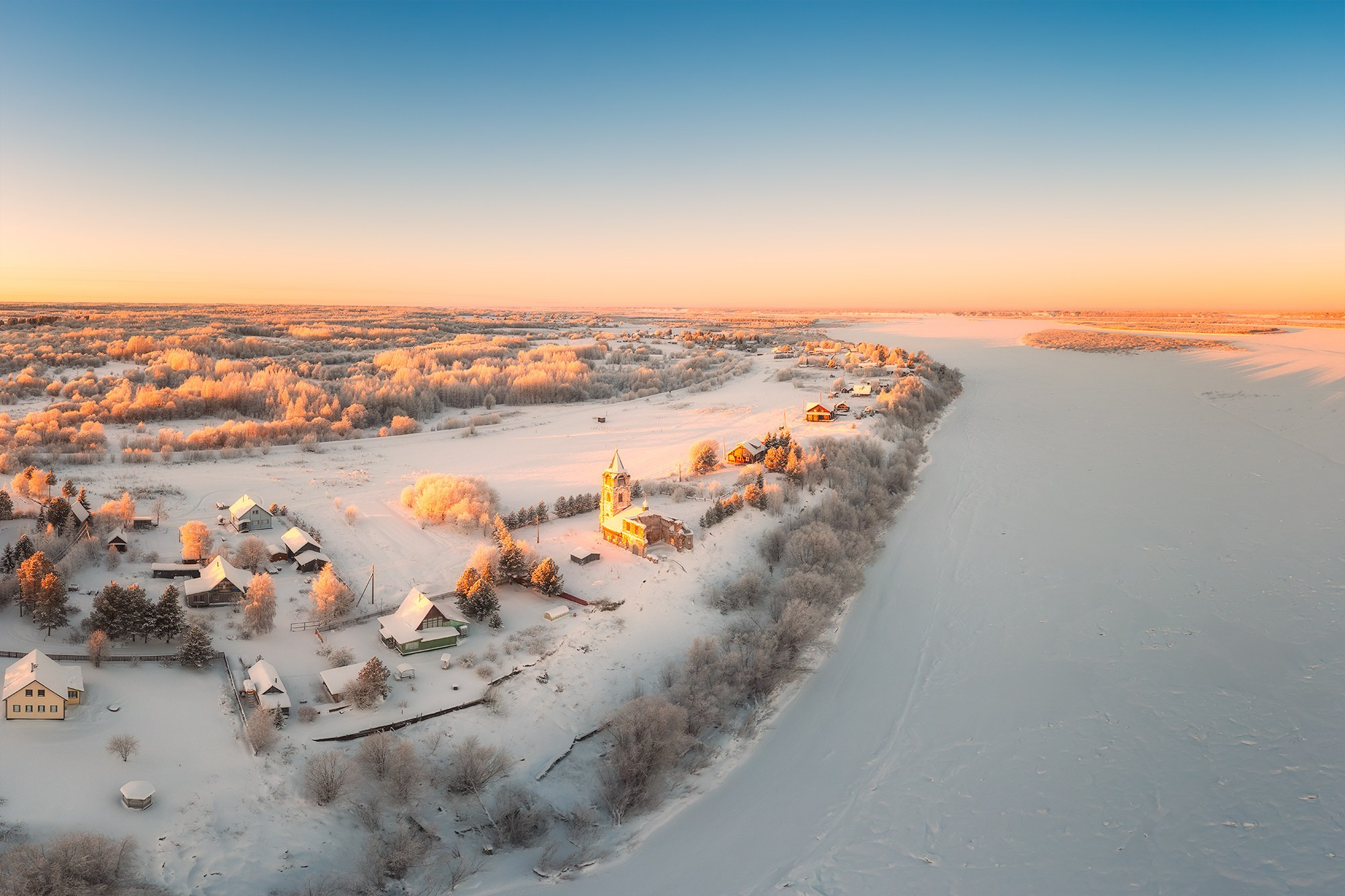 Пейзаж. Аэросъемка в Архангельске, Александр Ермолин