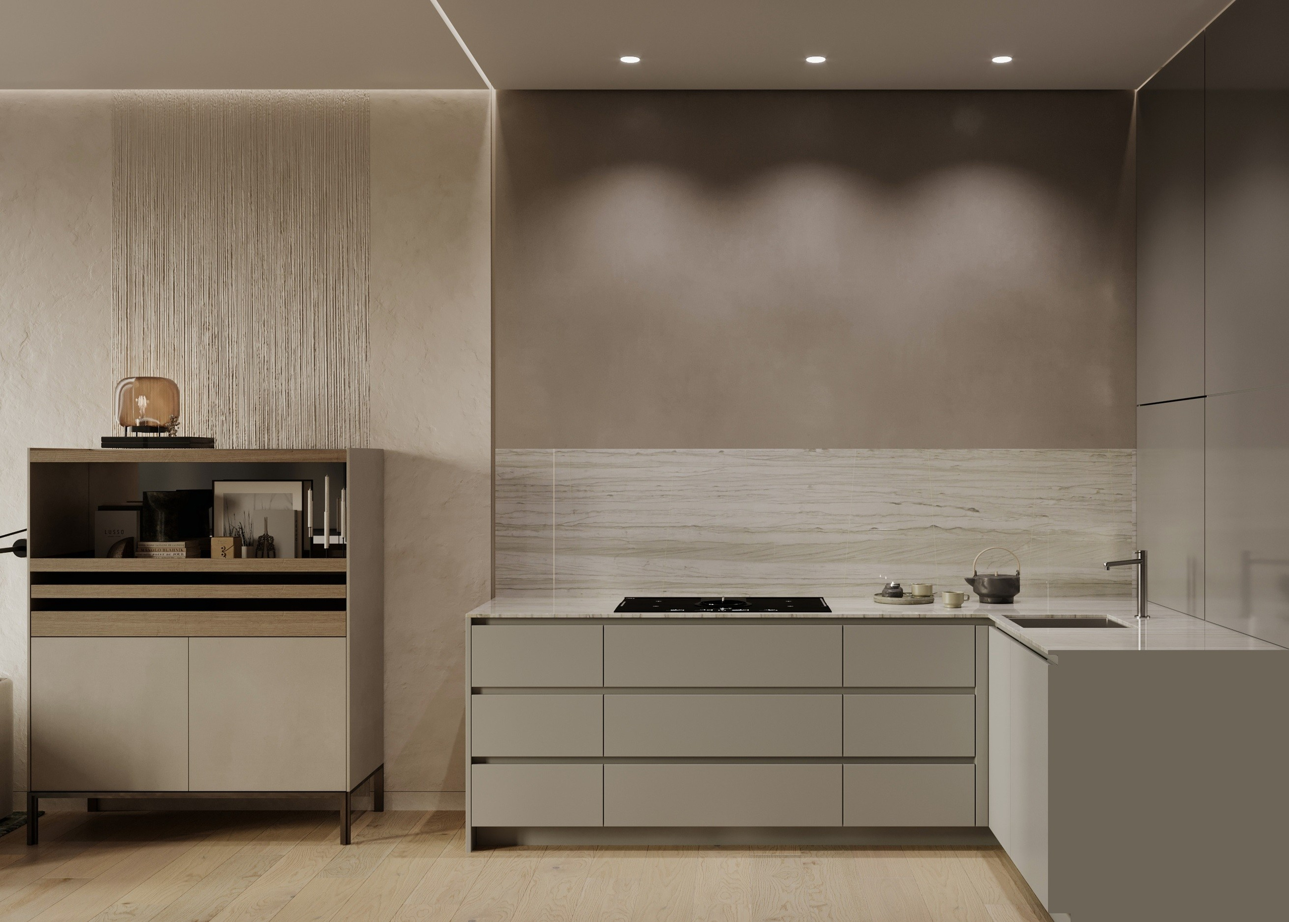 Гостиная зона Клубный дом «West Garden». Интерьеры и архитекура