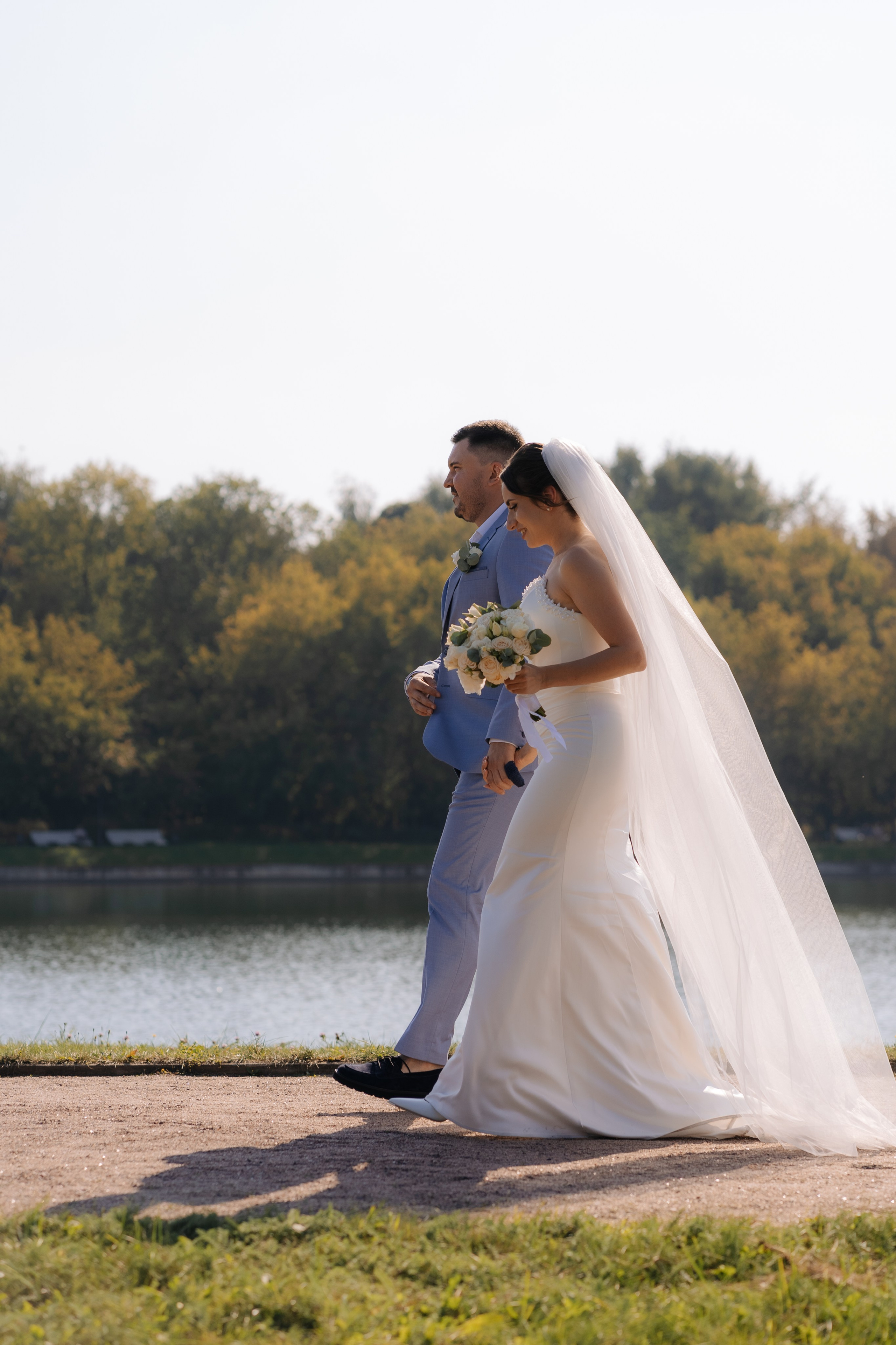 Свадебная фотосессия в Москве, парк Кусково. Свадебный фотограф в Москве Анна Полушина