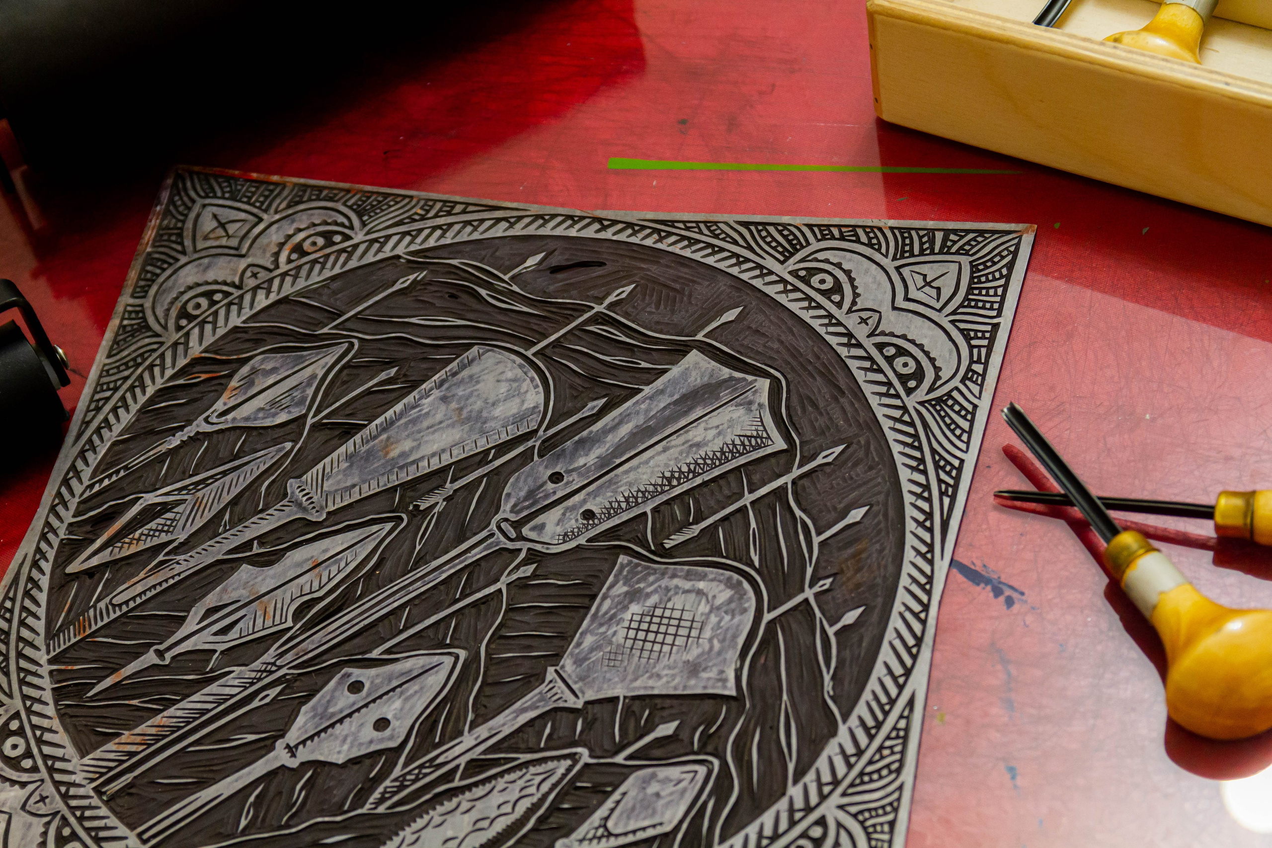 Мастер класс по линогравюре. Твой фотограф Алина Кочергина