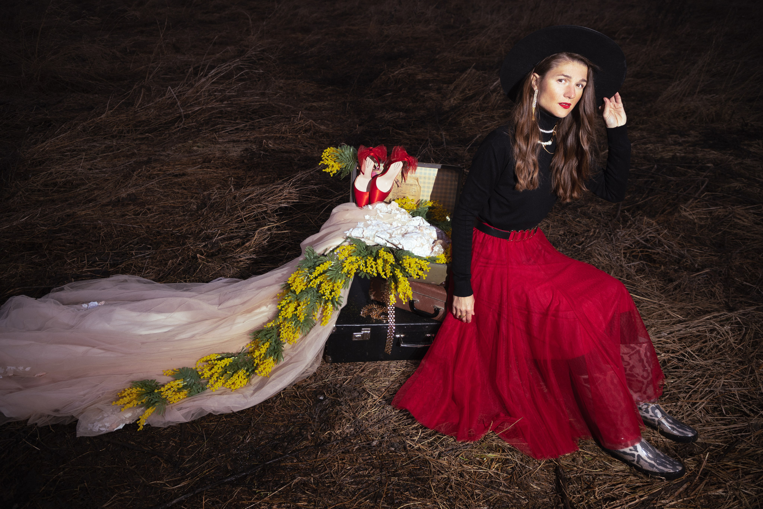 Необычная фотосессия в поле. Фотограф Анастасия Тихонова