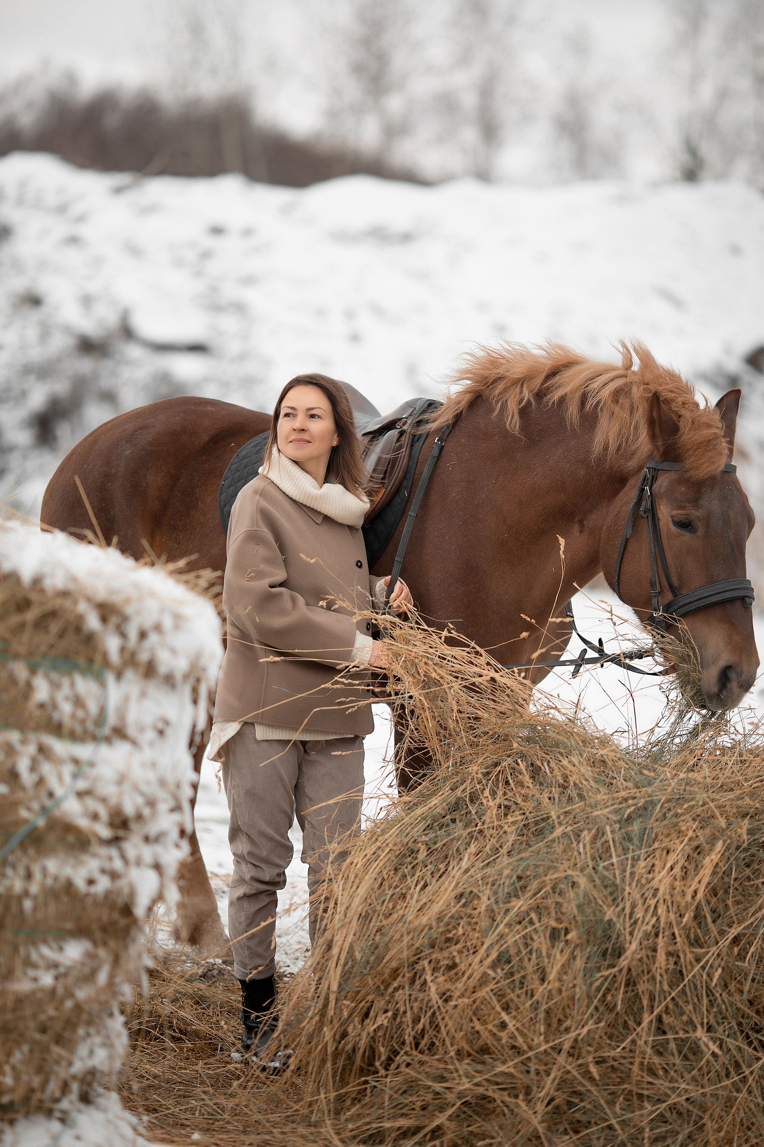 Екатерина и Радуга. Фотосессия с лошадьми в Нижнем Новгороде