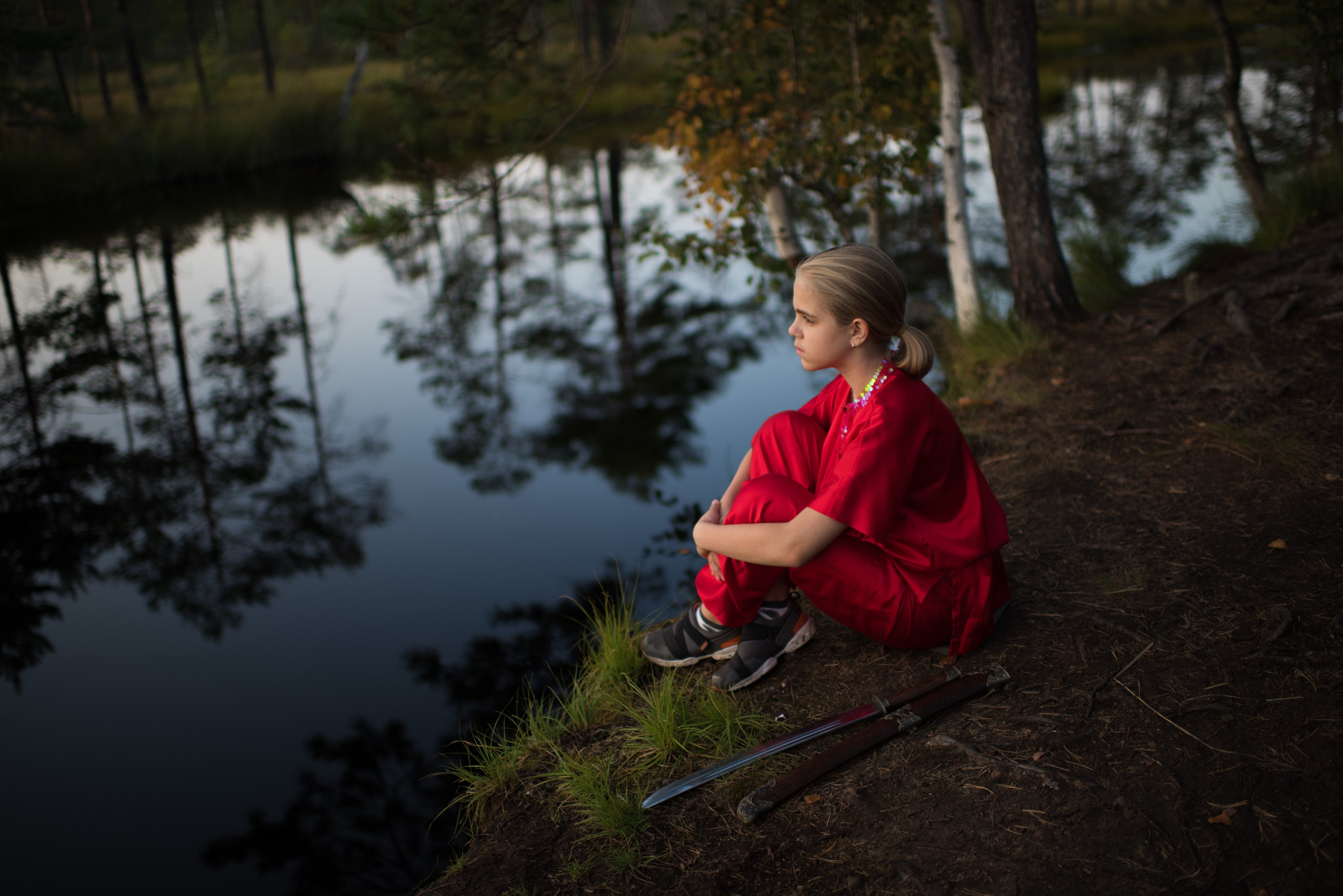 Лера. Фотосъемки на сапах, Москва. Сплавы на сапах