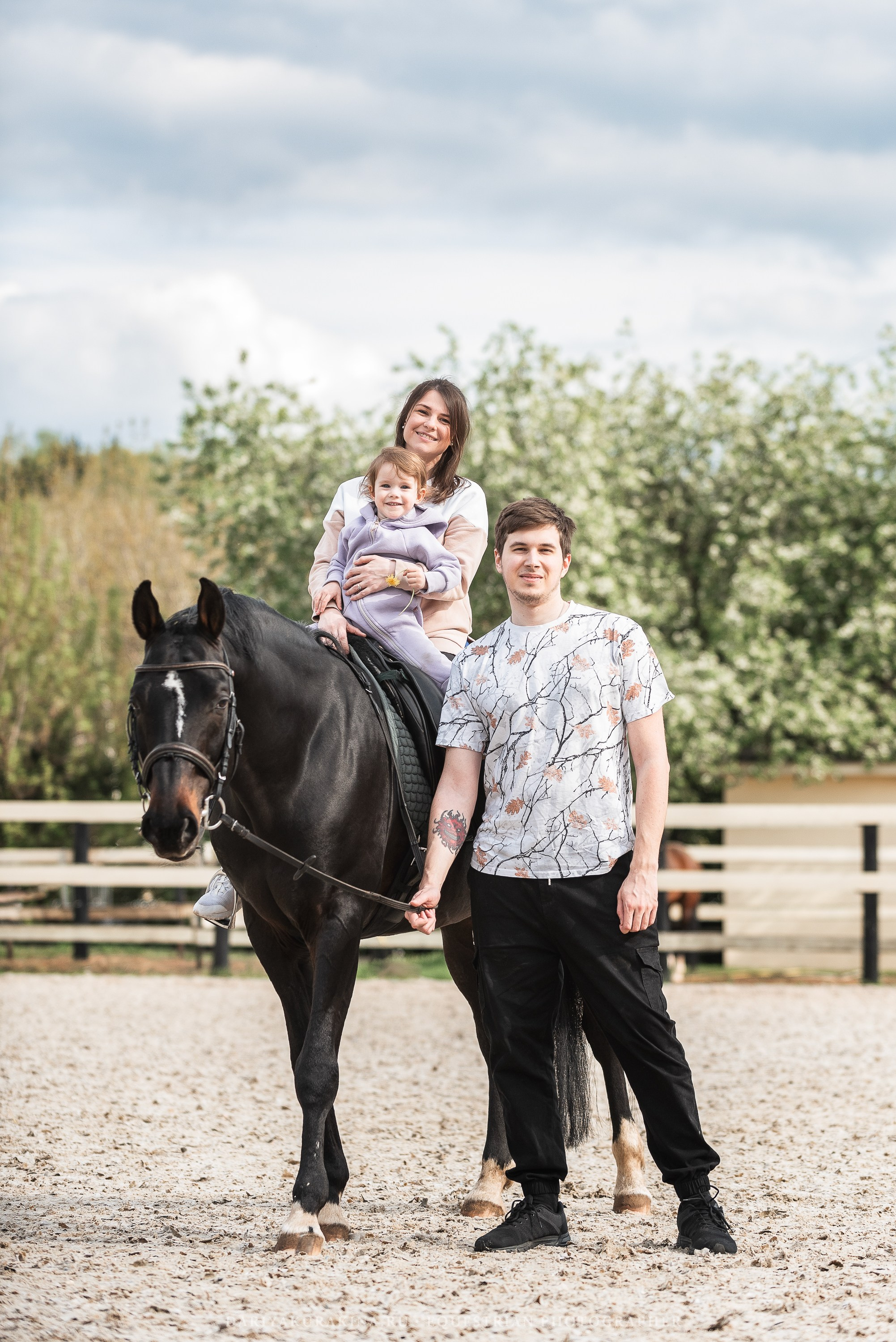 Ира, Боря и Ника с Кливом, HORSIO. Конный фотограф Куракина Дарья • Фотосессии с лошадьми