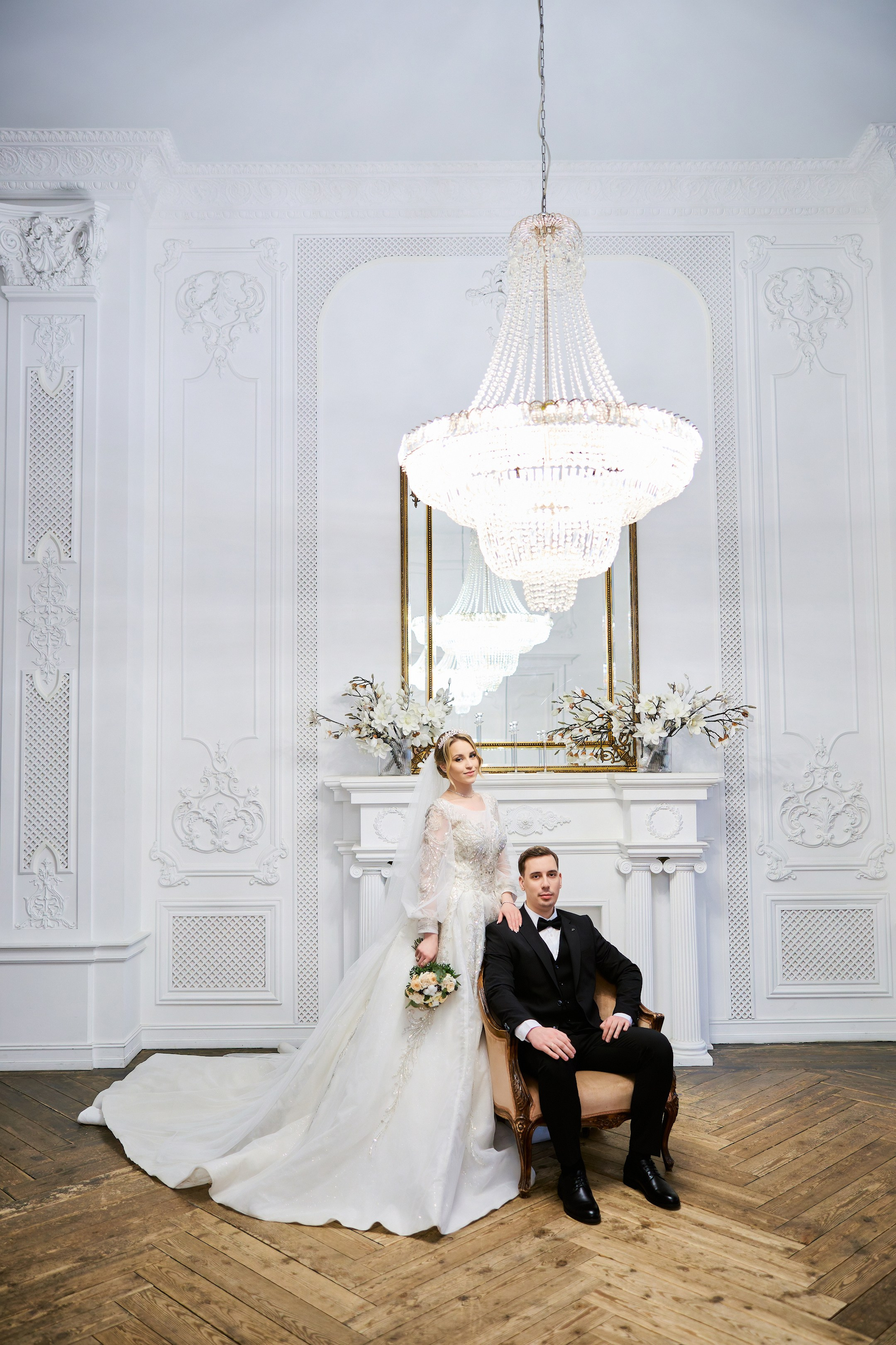 Свадебная фотосессия в студии. Свадебный фотограф Сергей Колбинский