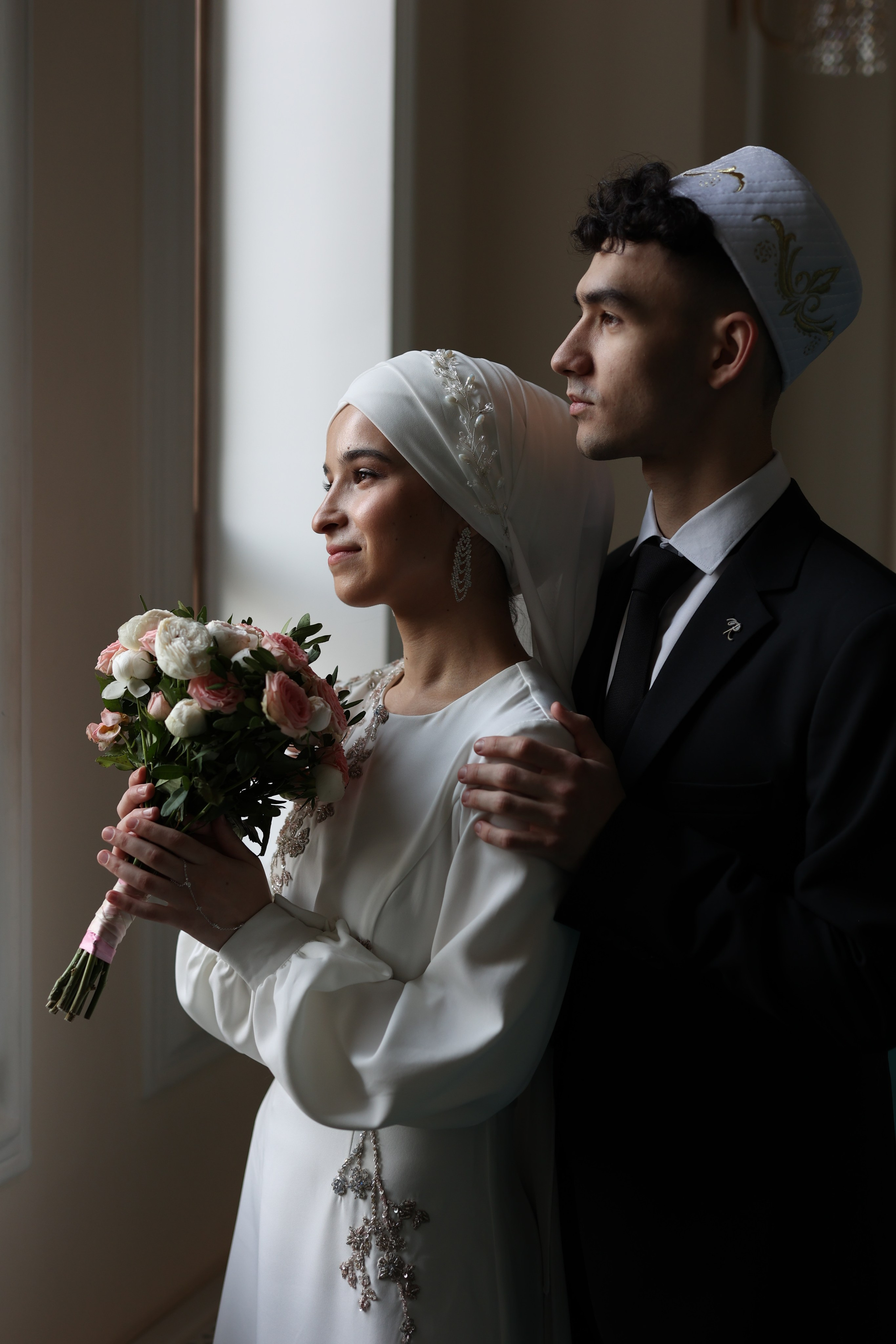 никах в Соборной мечети в Москве, фотосессия в мечети в Москве, никях, мечеть