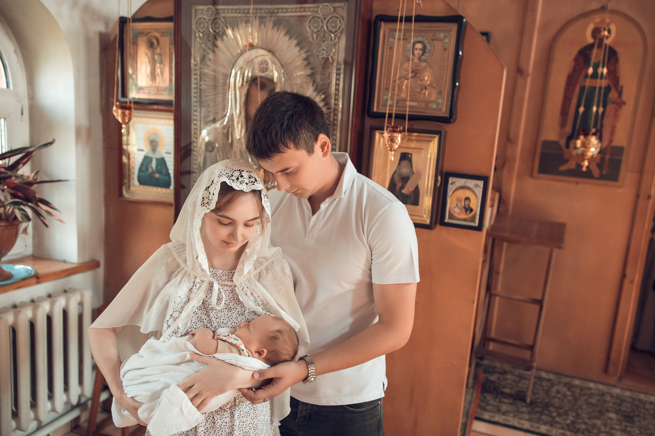 Таинство Крещения Анатолия. Церковь Троицы Живоначальной в Мурмино. Семейный фотограф в Рязани и Рязанской области