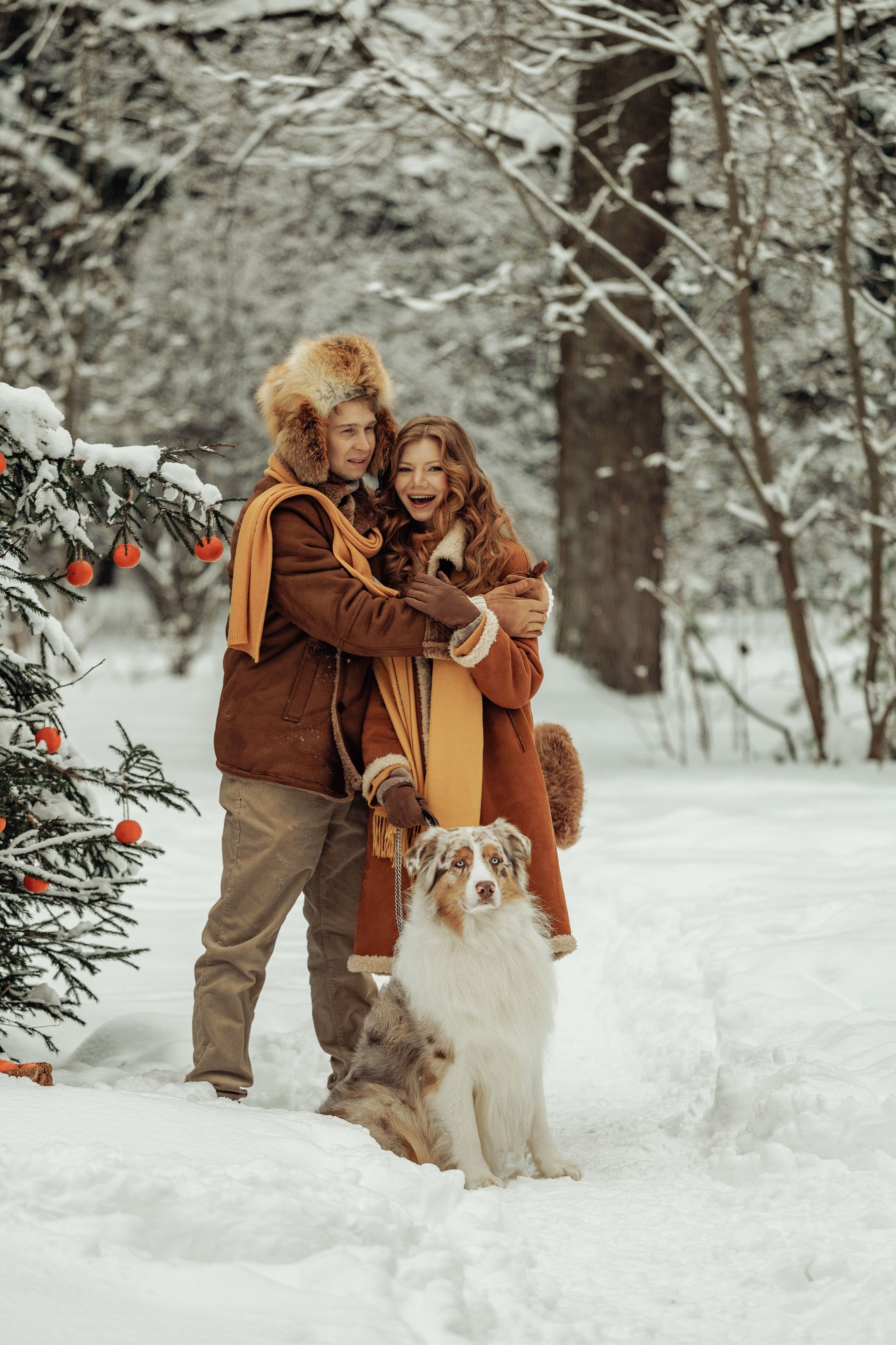 Зимний портрет для Антонины и Романа. Портретный фотограф в Москве Екатерина Богдасарова