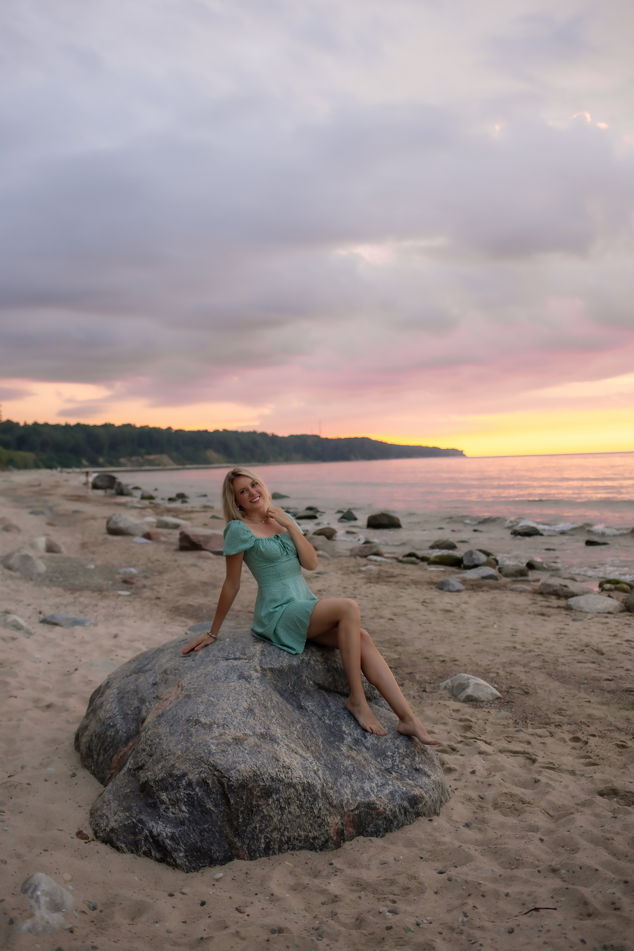 Есеня, Леня и Аня. Закат в Куликово. Фотограф в Калининграде Решетникова Алина
