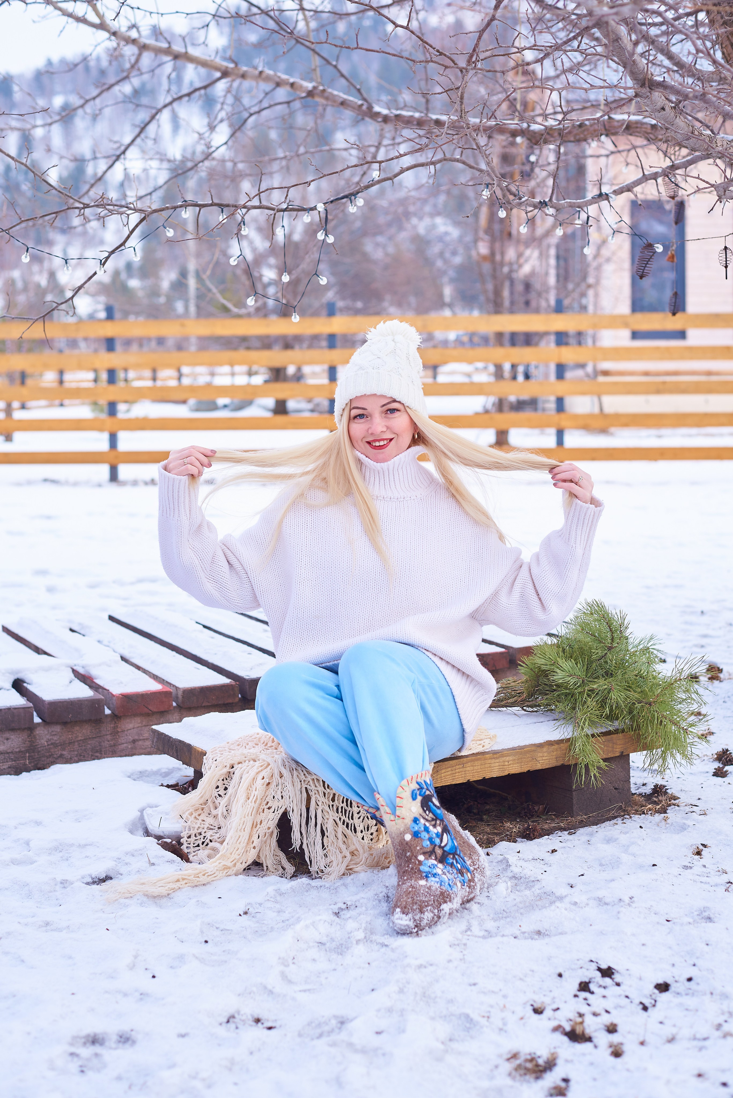 Тёплая зима. Семейный фотограф в Барнаул/Горный Алтай, Аренда дома в горах