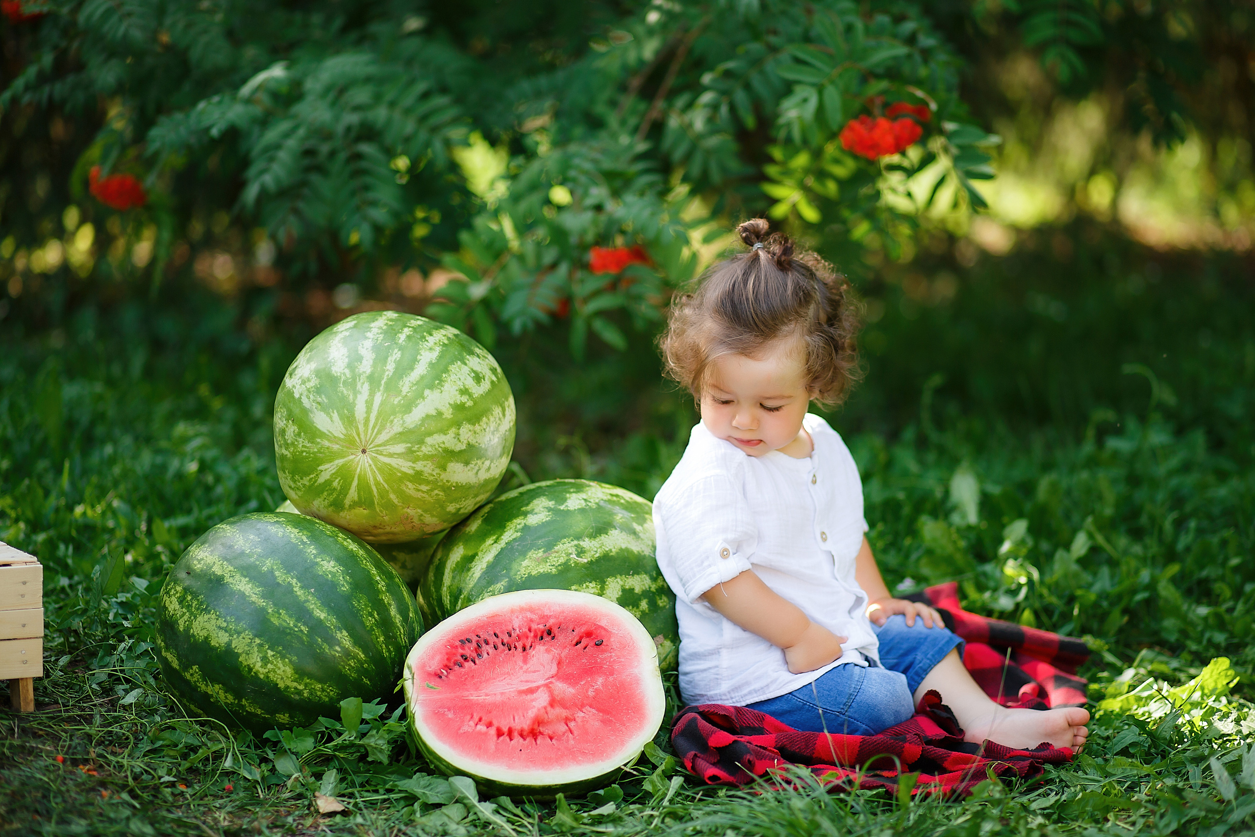 Детская фотосессия с арбузами. Семейный и детский фотограф в Стерлитамаке Разина Рахмангулова