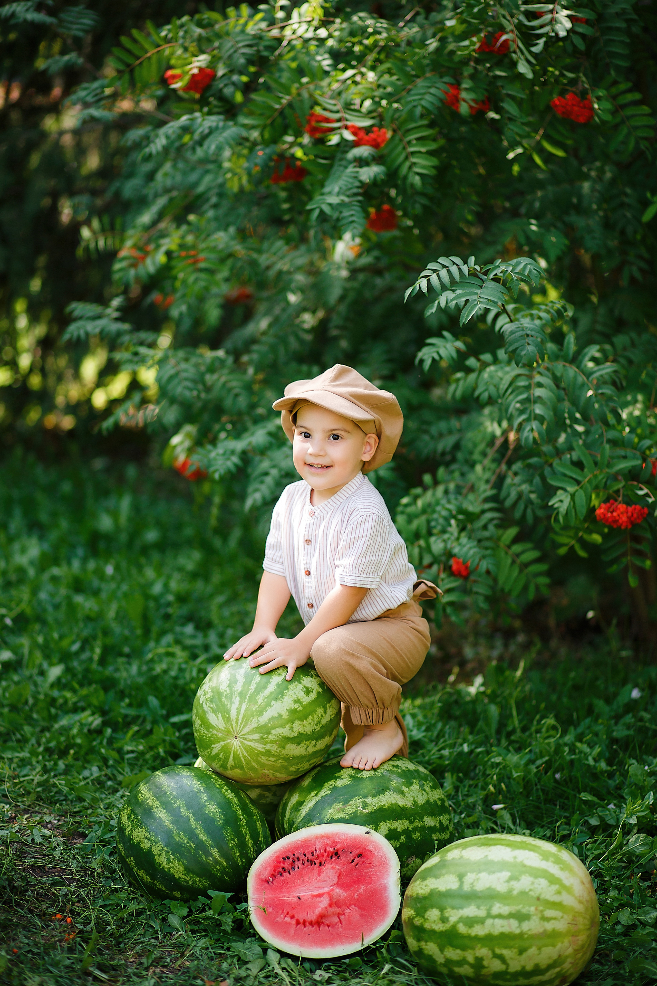 Детская фотосессия с арбузами. Семейный и детский фотограф в Стерлитамаке Разина Рахмангулова
