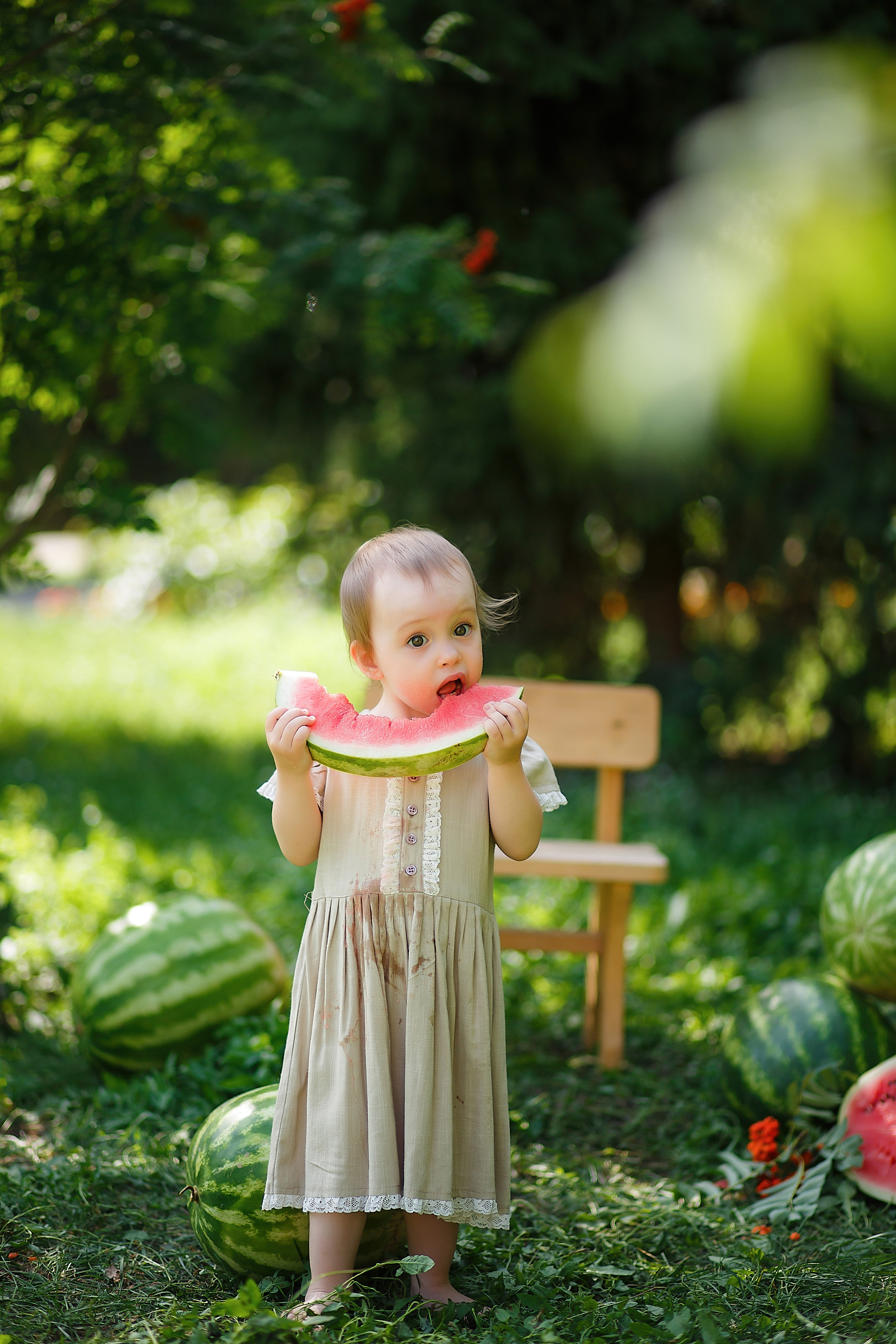 Детская фотосессия с арбузами. Семейный и детский фотограф в Стерлитамаке Разина Рахмангулова