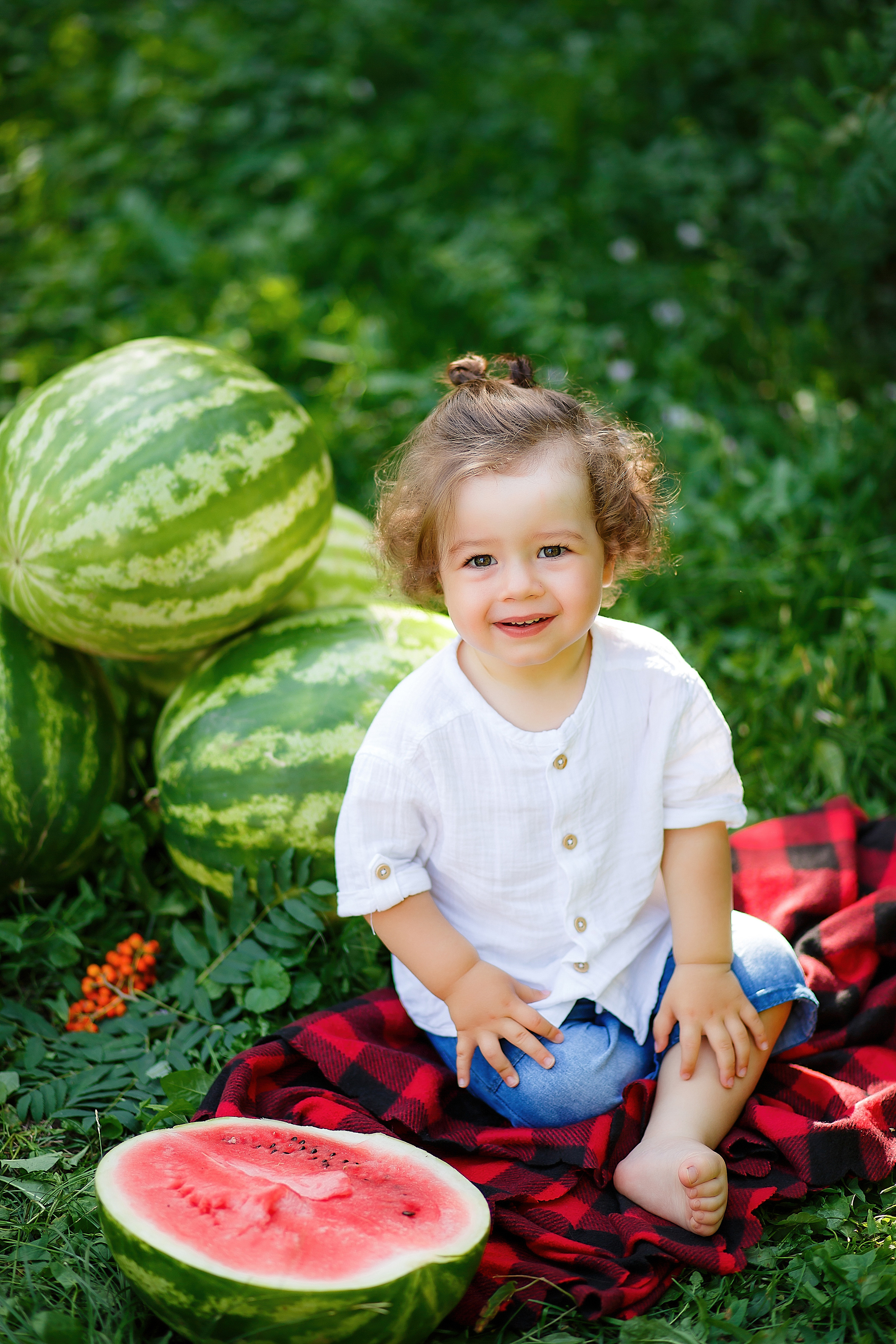 Детская фотосессия с арбузами. Семейный и детский фотограф в Стерлитамаке Разина Рахмангулова