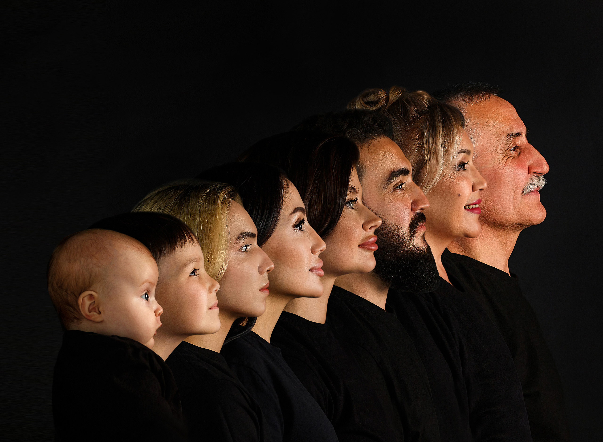 Семейный трендовый портрет. Семейный и детский фотограф в Стерлитамаке Разина Рахмангулова