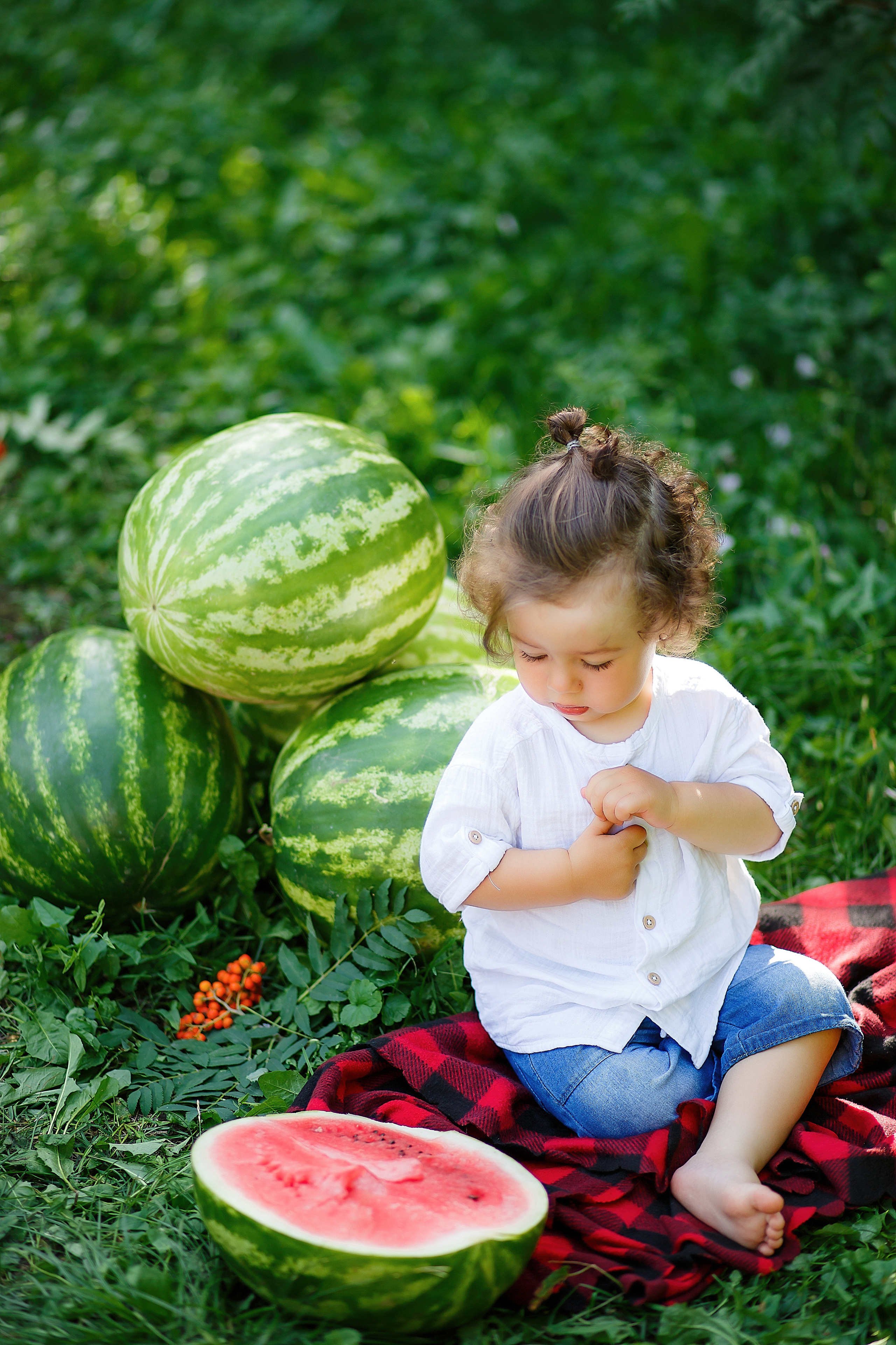 Детская фотосессия с арбузами. Семейный и детский фотограф в Стерлитамаке Разина Рахмангулова