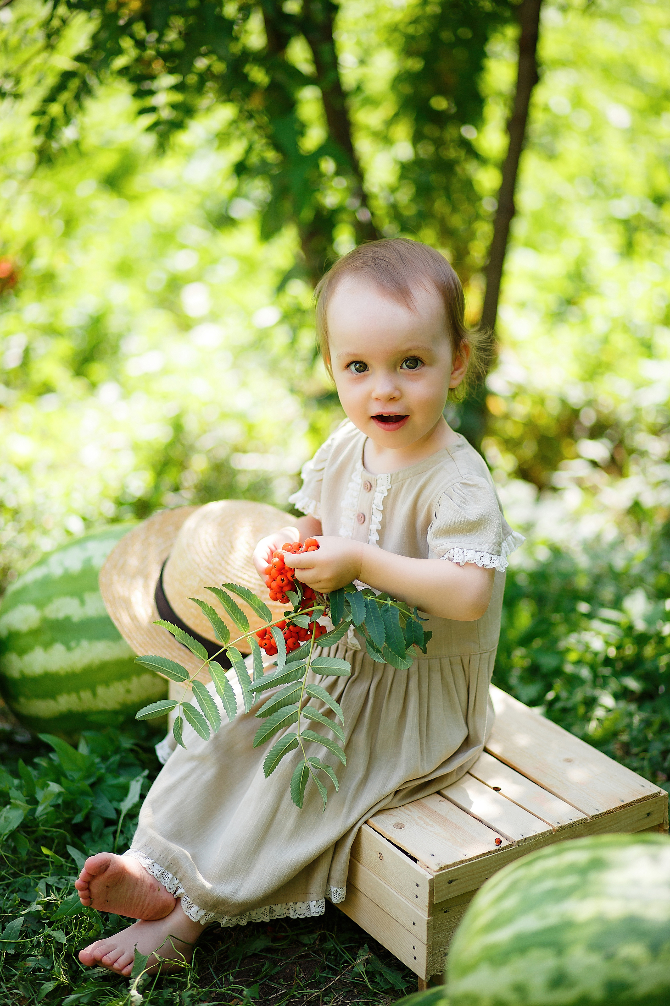 Детская фотосессия с арбузами. Семейный и детский фотограф в Стерлитамаке Разина Рахмангулова