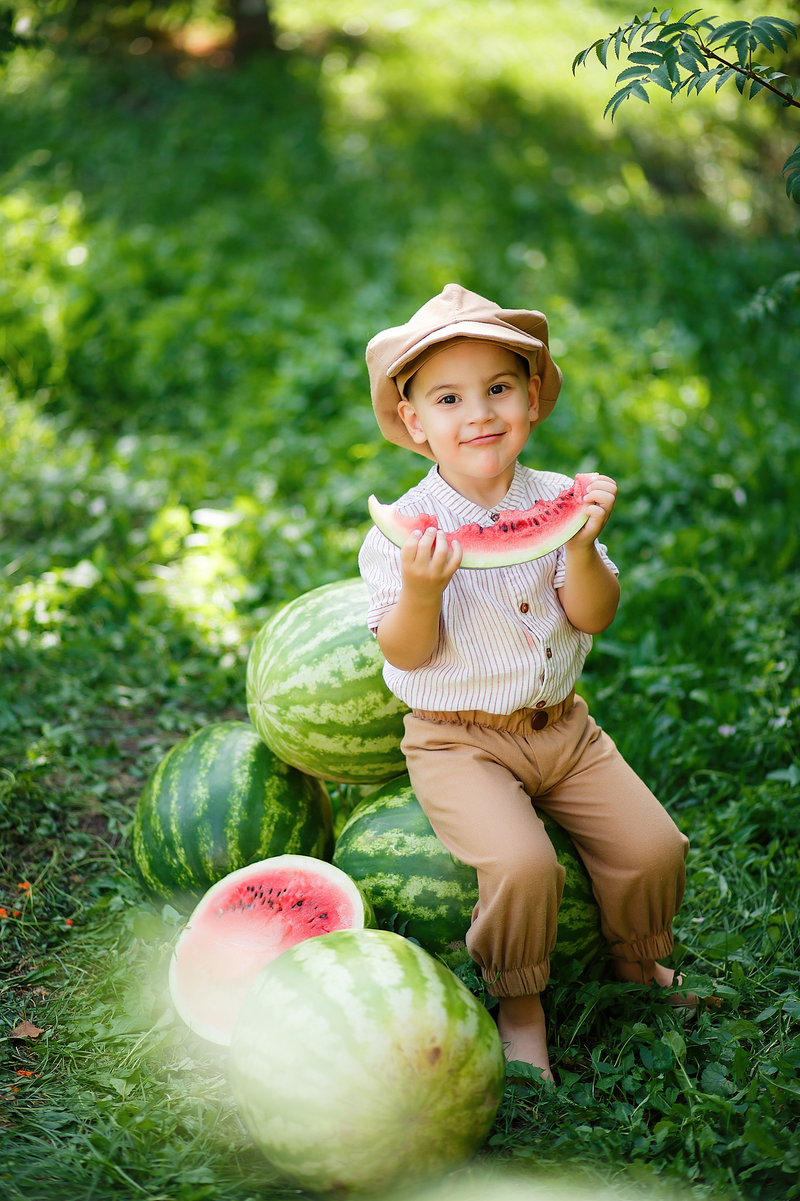 Детская фотосессия с арбузами. Семейный и детский фотограф в Стерлитамаке Разина Рахмангулова