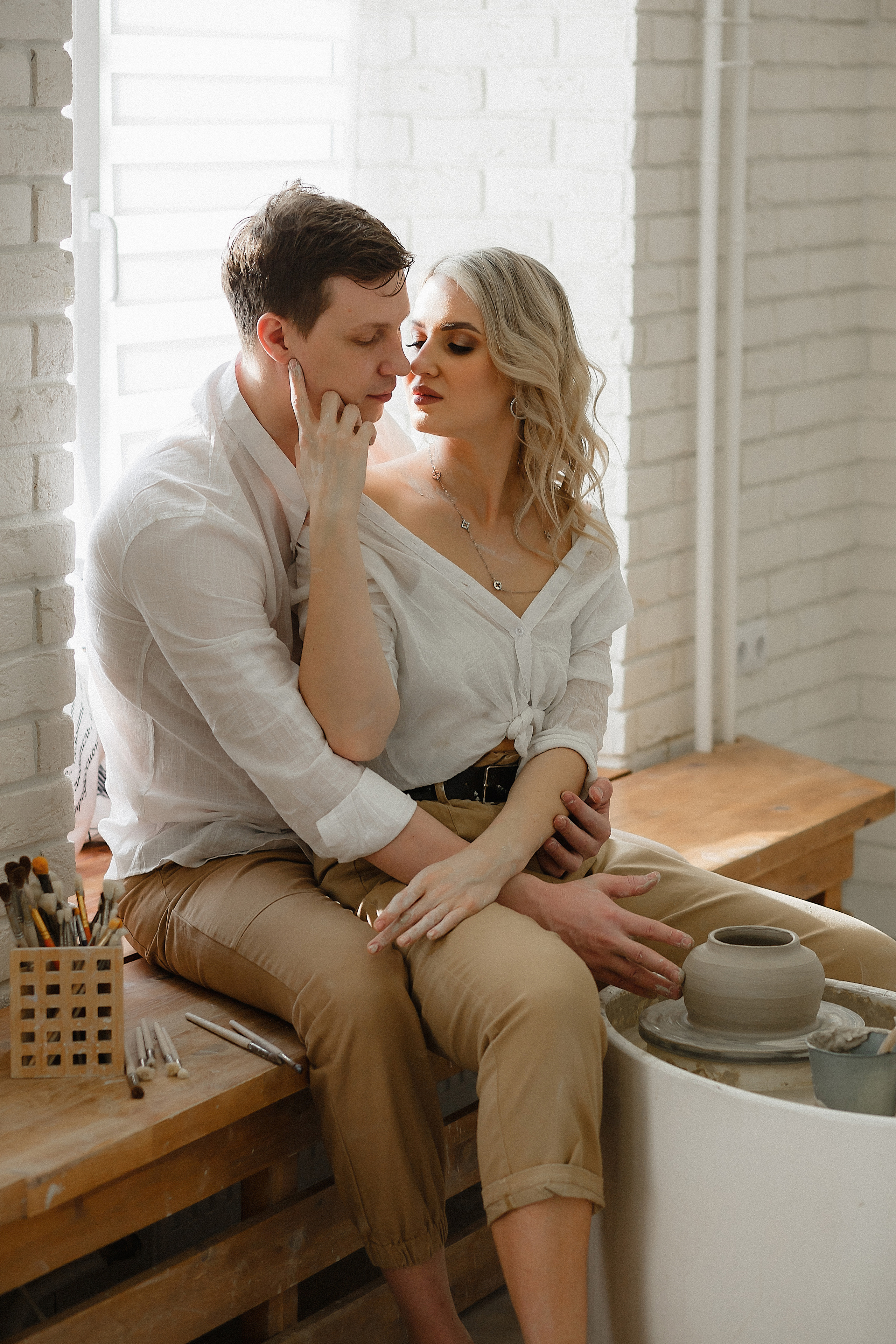 Фотосессия пары в гончарной мастерской. Семейный и детский фотограф в Стерлитамаке Разина Рахмангулова