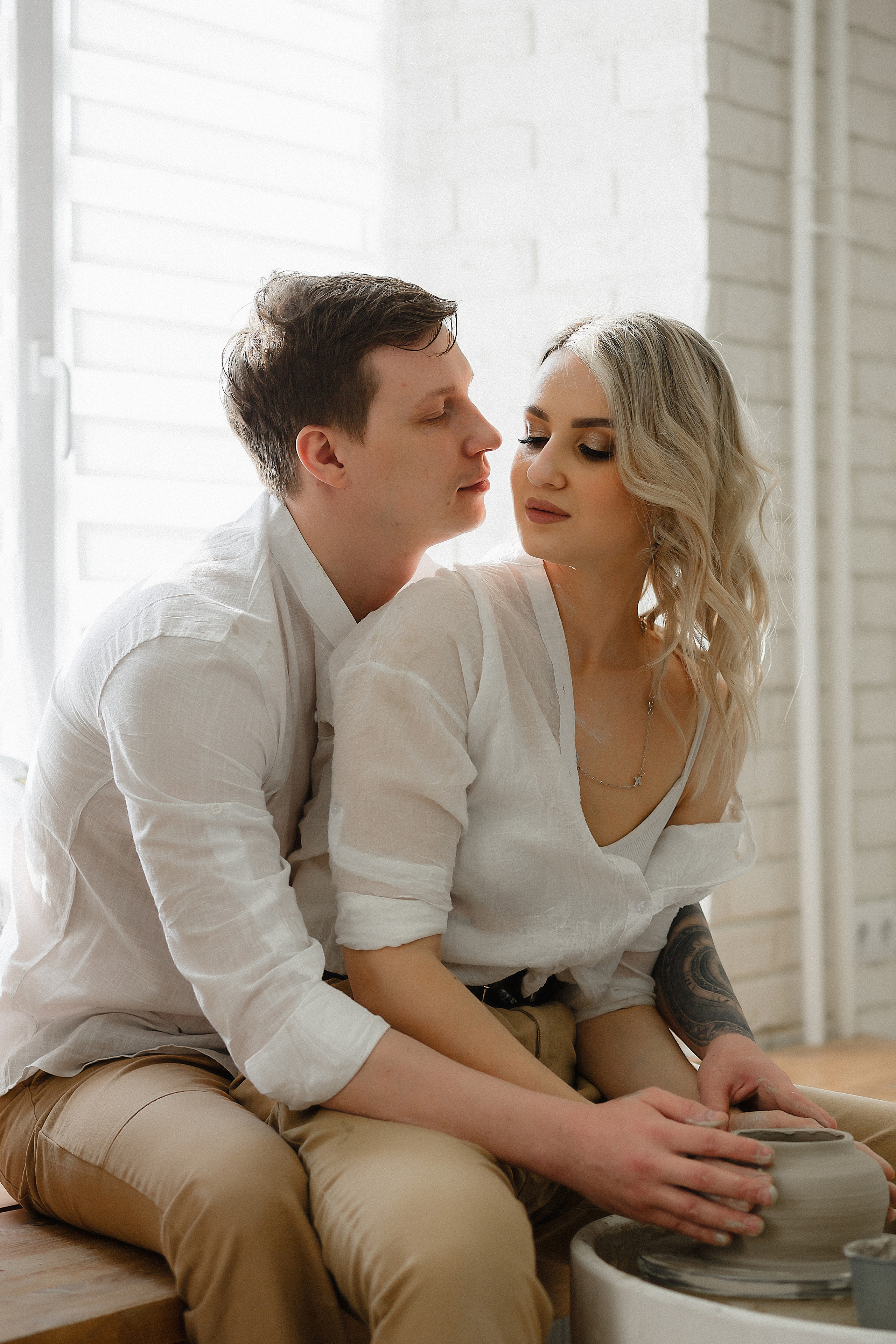 Фотосессия пары в гончарной мастерской. Семейный и детский фотограф в Стерлитамаке Разина Рахмангулова