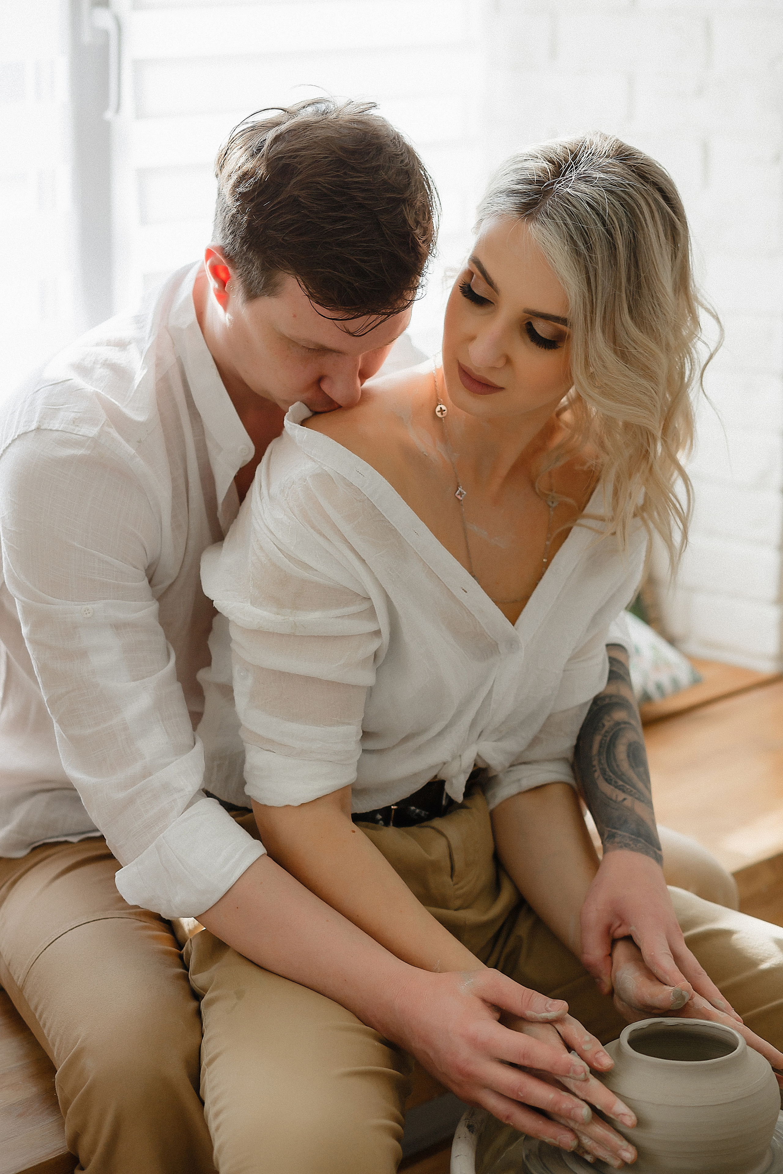 Фотосессия пары в гончарной мастерской. Семейный и детский фотограф в Стерлитамаке Разина Рахмангулова