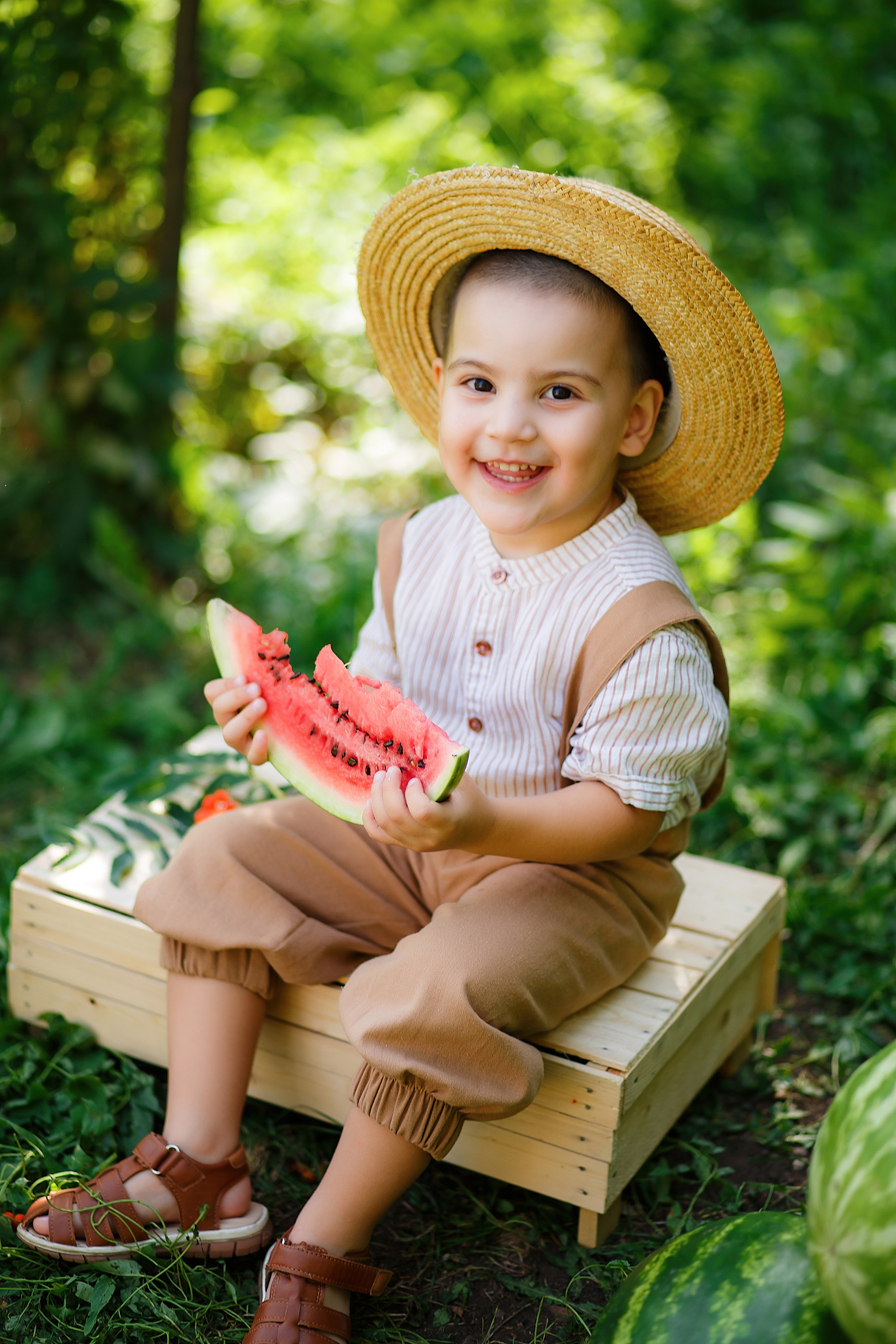 Детская фотосессия с арбузами. Семейный и детский фотограф в Стерлитамаке Разина Рахмангулова