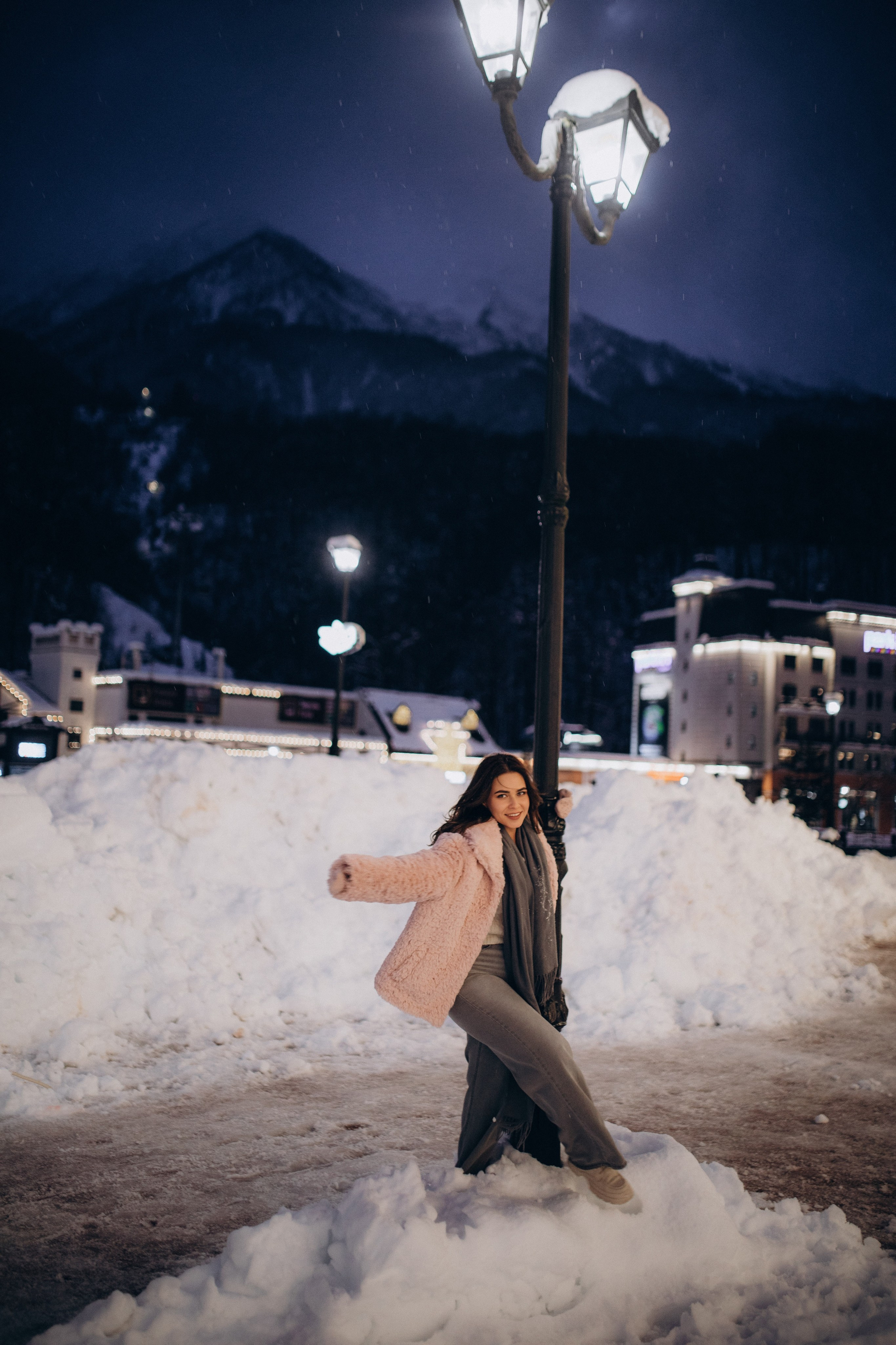 Зимняя прогулка на Розе Хутор с Кристиной. Фотограф Елизавета Балакир
