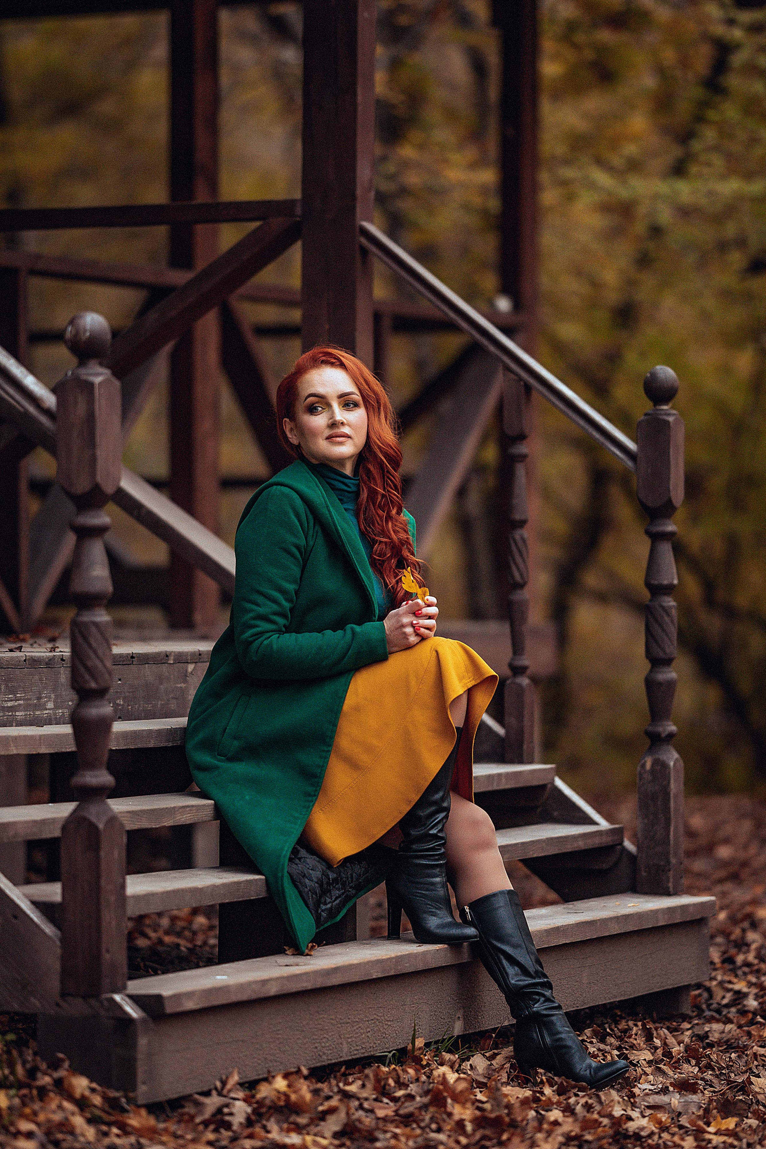 Осенняя фотосессия, рыжая девушка, фотосессия осенью, красивая осень. Свадебный фотограф Новороссийск Марина КрамарИна Полещук