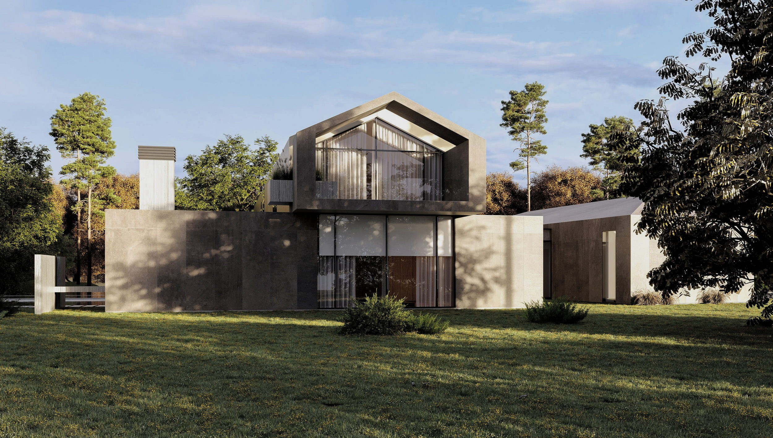 Барн хаус от дизайн студии, внутренний атриум