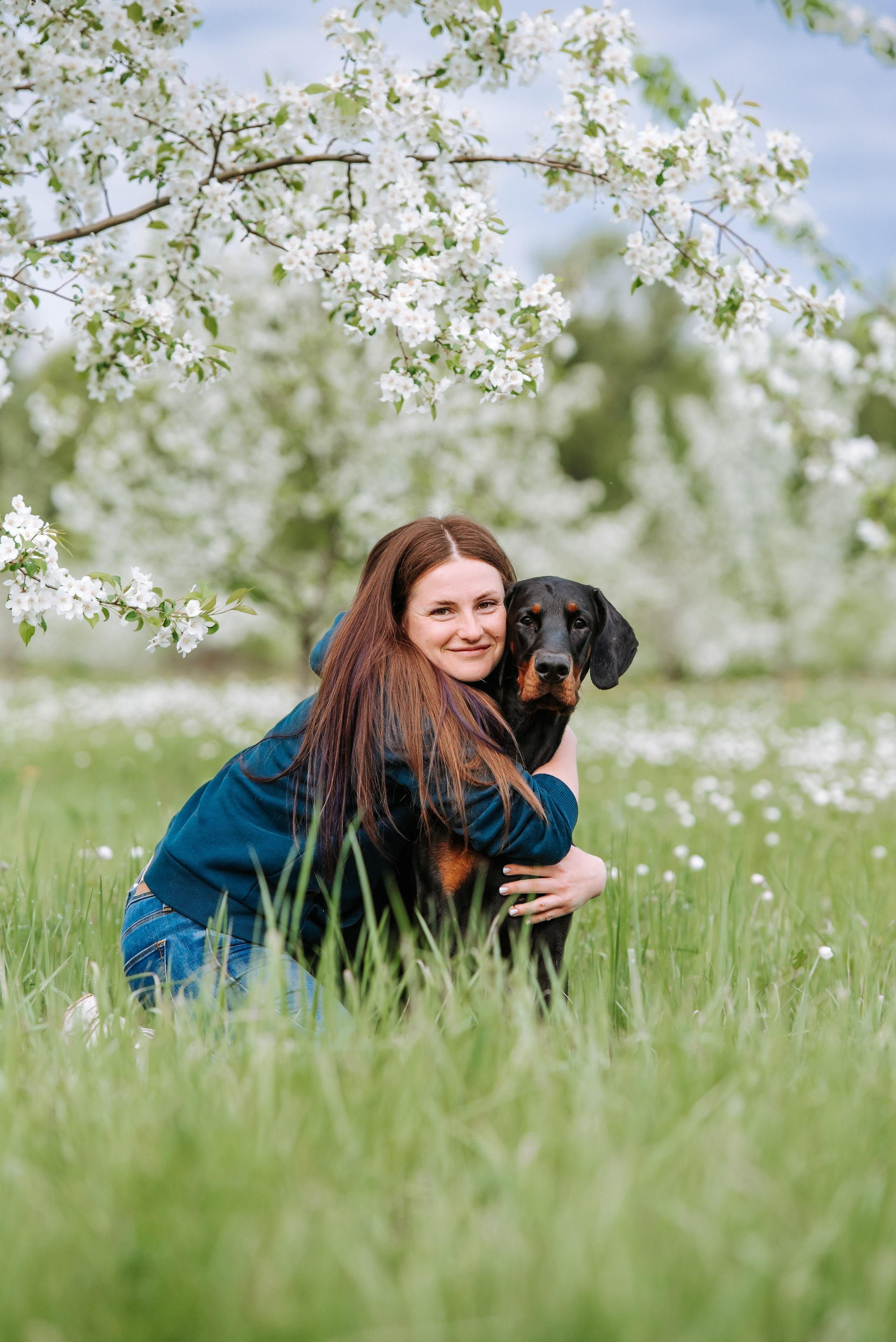 Цветение с доберманами. Фотограф Диана Оленина Красноярск / Братск