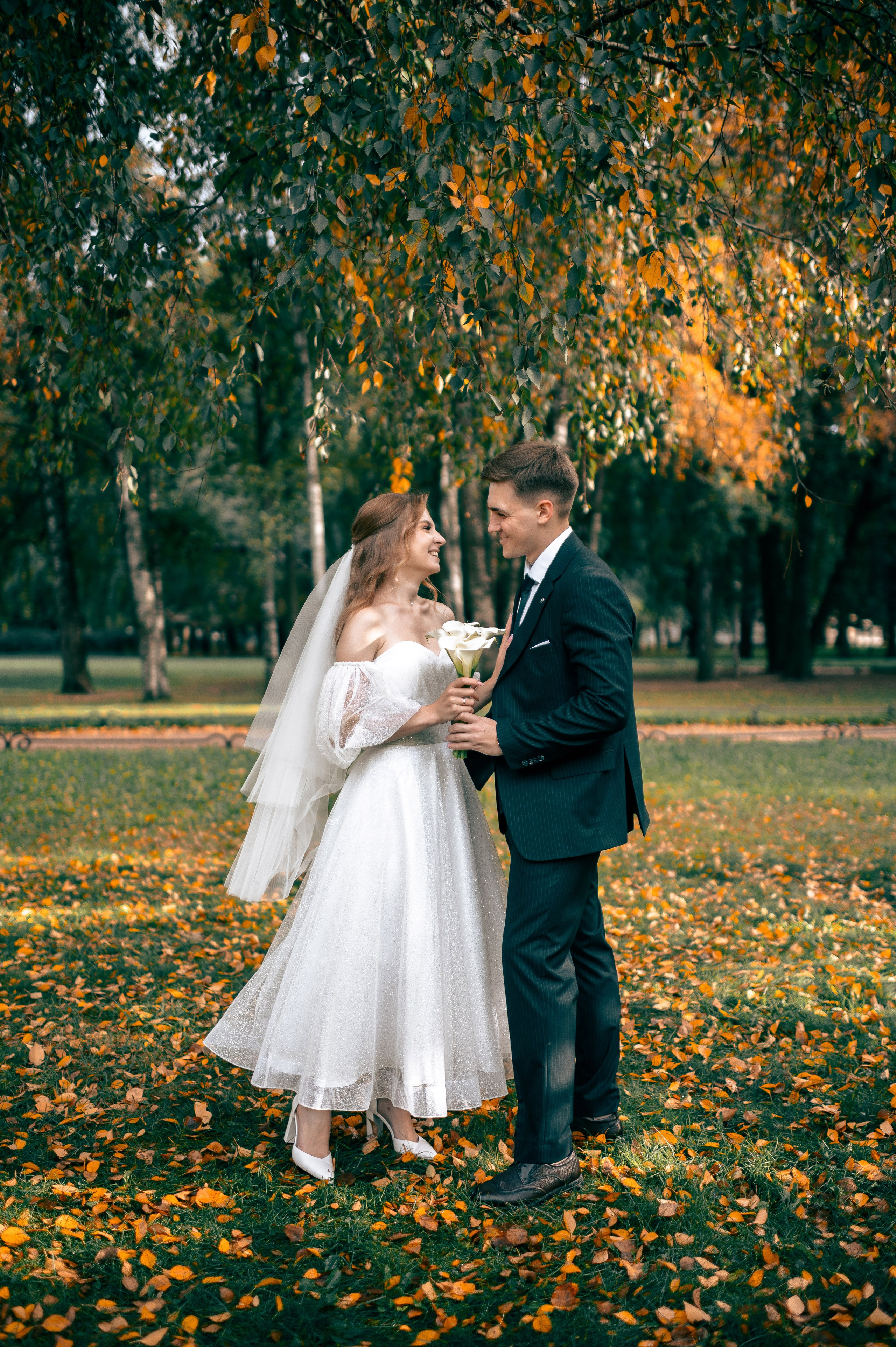 Анастасия и Михаил (Второй Дворец Бракосочетания на Фурштатской улице 52, фотосессия в Таврическом парке). Портретный, семейный и свадебный фотограф в Санкт-Петербурге и в Пушкине Ширяев Денис