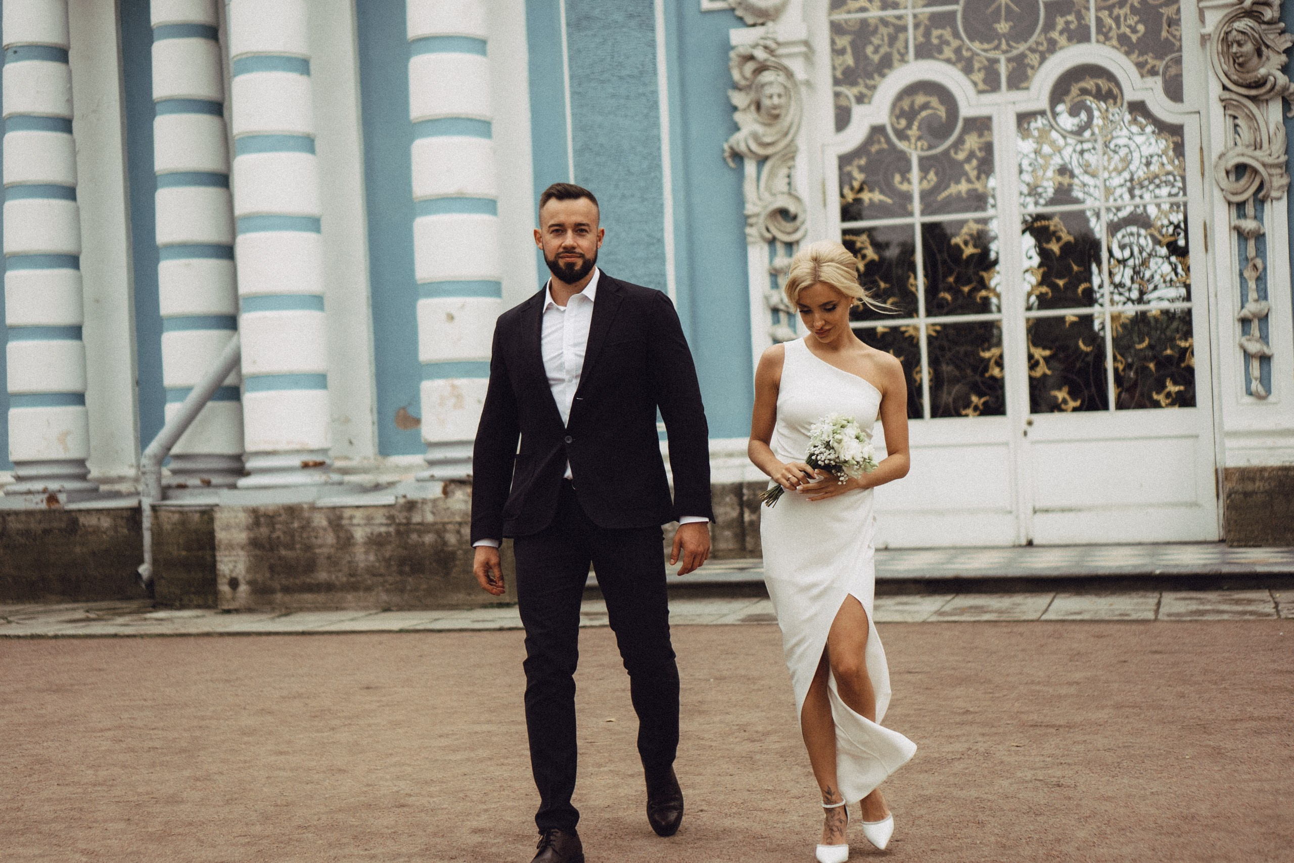 СВАДЕБНАЯ ИСТОРИЯ В ГОРОДЕ ПУШКИН ВОЗЛЕ ЕКАТЕРИНИНСКОГО ДВОРЦА И В ПАРКЕ. Профессиональный фотограф, Санкт-Петербург — Виктория Богомолова