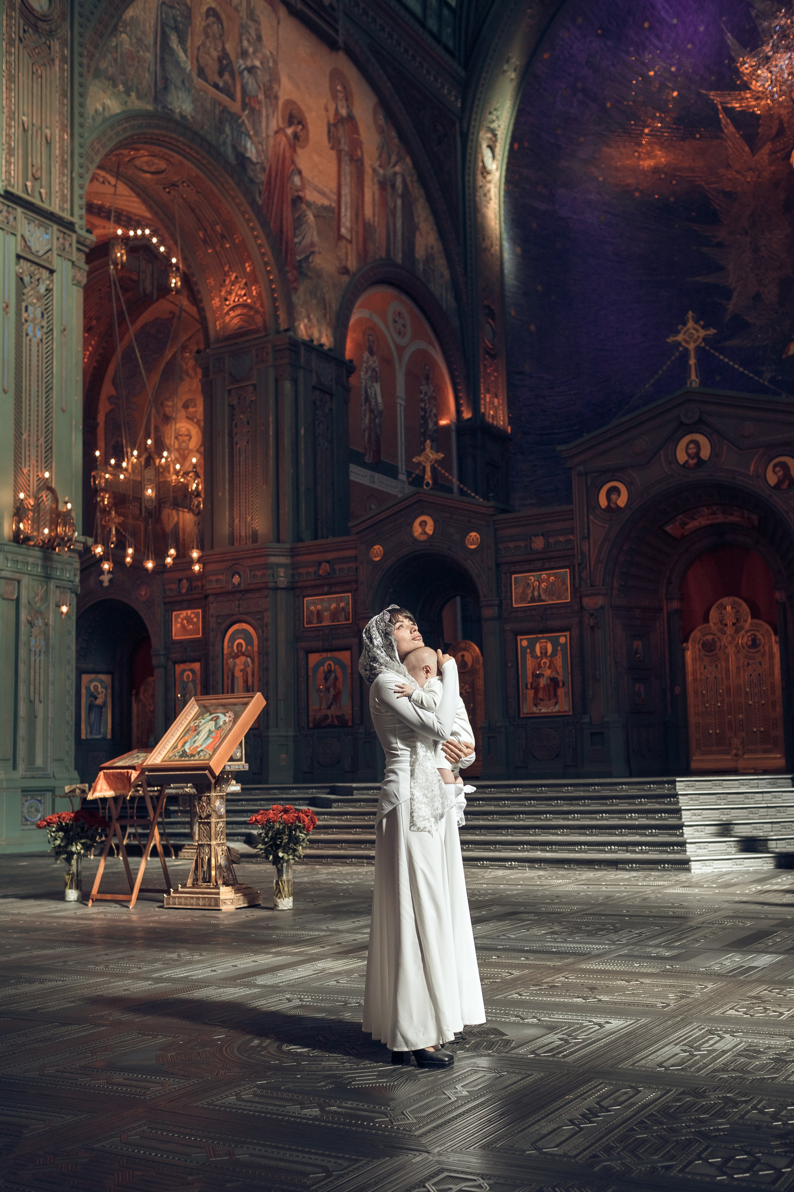 Крещение в Храме Вооруженных Сил России. Профессиональный фотограф в Москве и Мо Мария Шантарёва